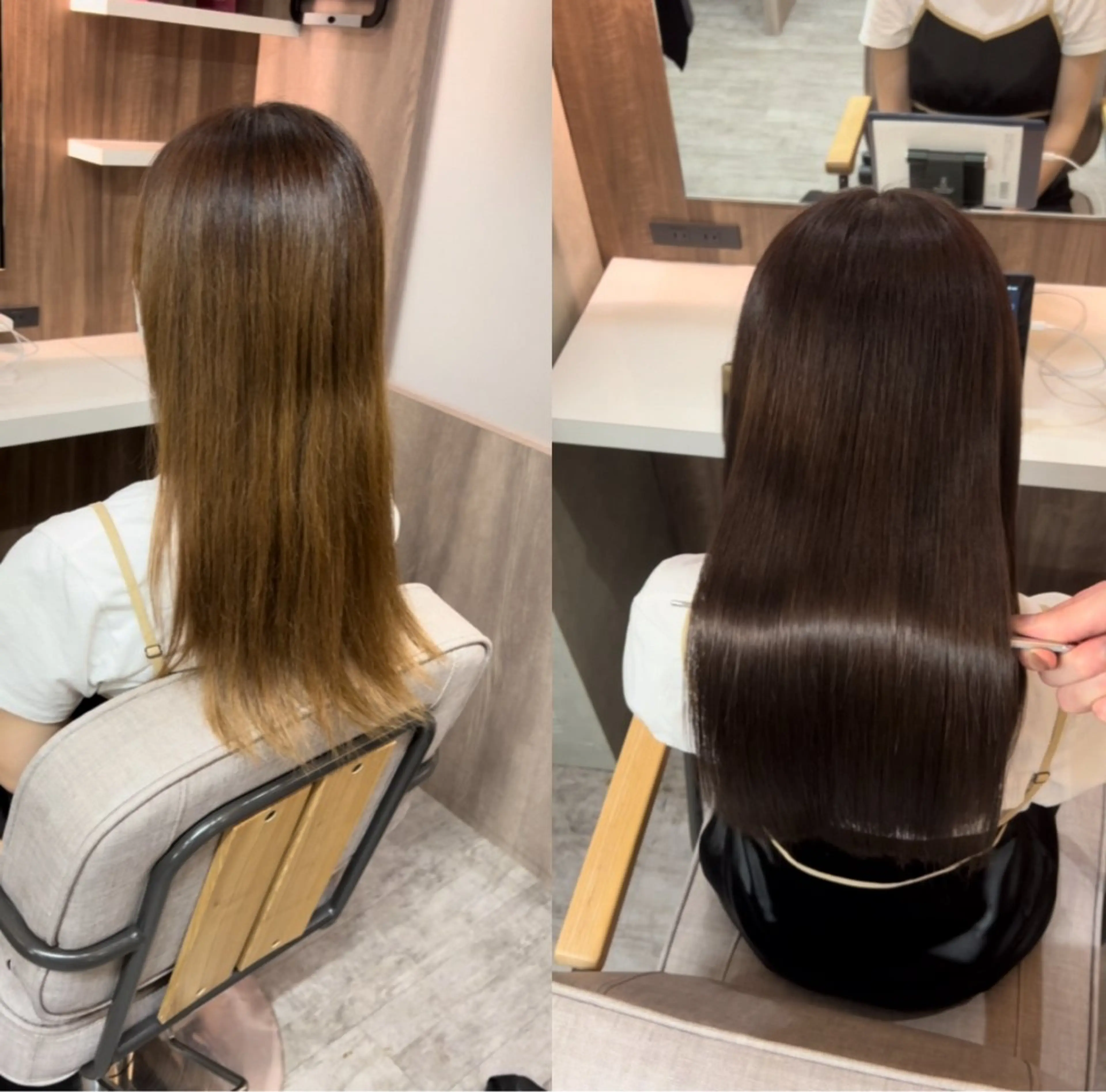 ✨贅沢コース✨カット＋美髪矯正＋カラー(ブリーチ履歴＋5000円)の写真