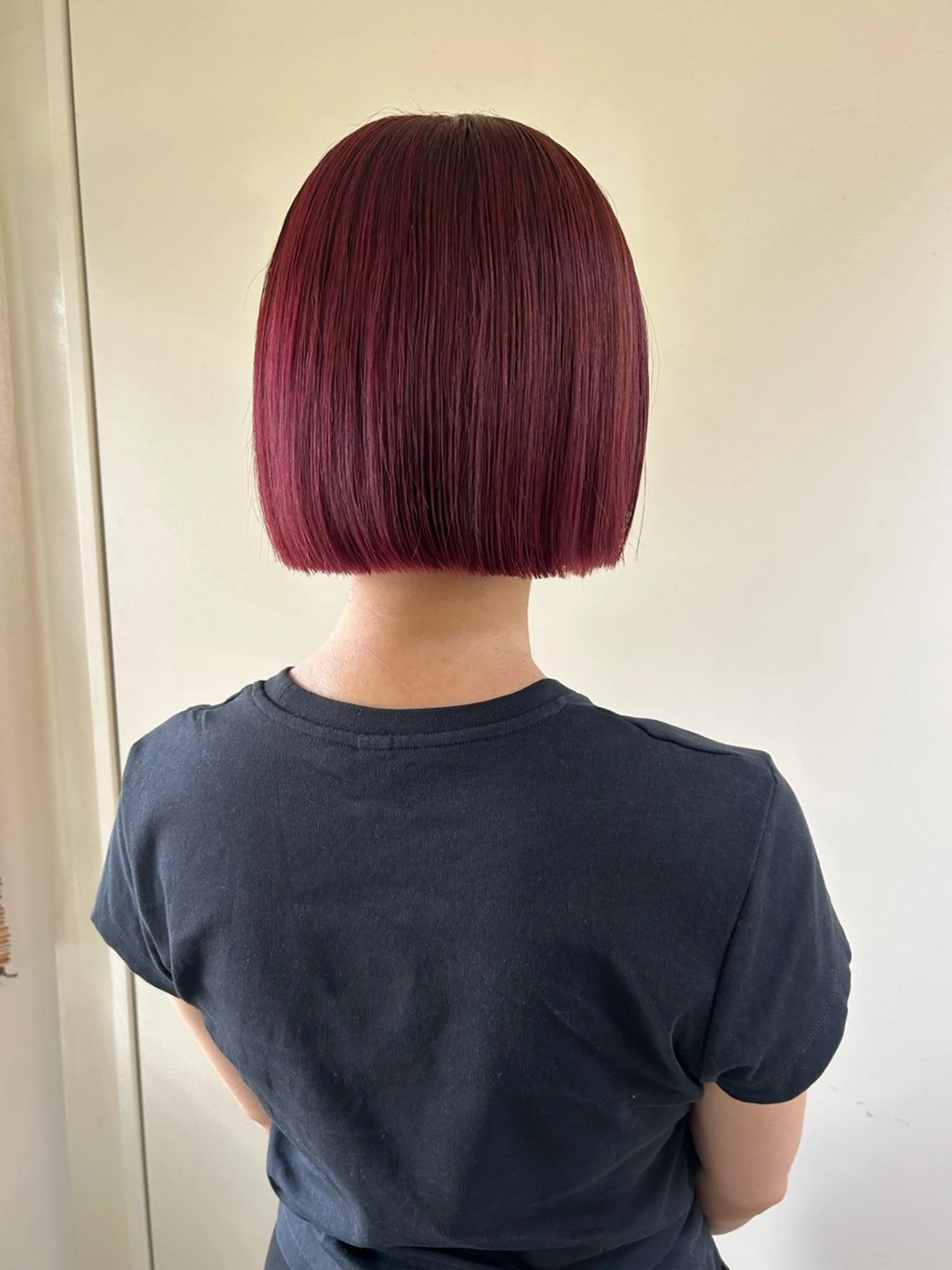 ショート カラー レッドカラー ボブ ヘアカラー トリートメント ☕️結【suii.】 ボブ/ヘアセット☕️のヘアスタイル
