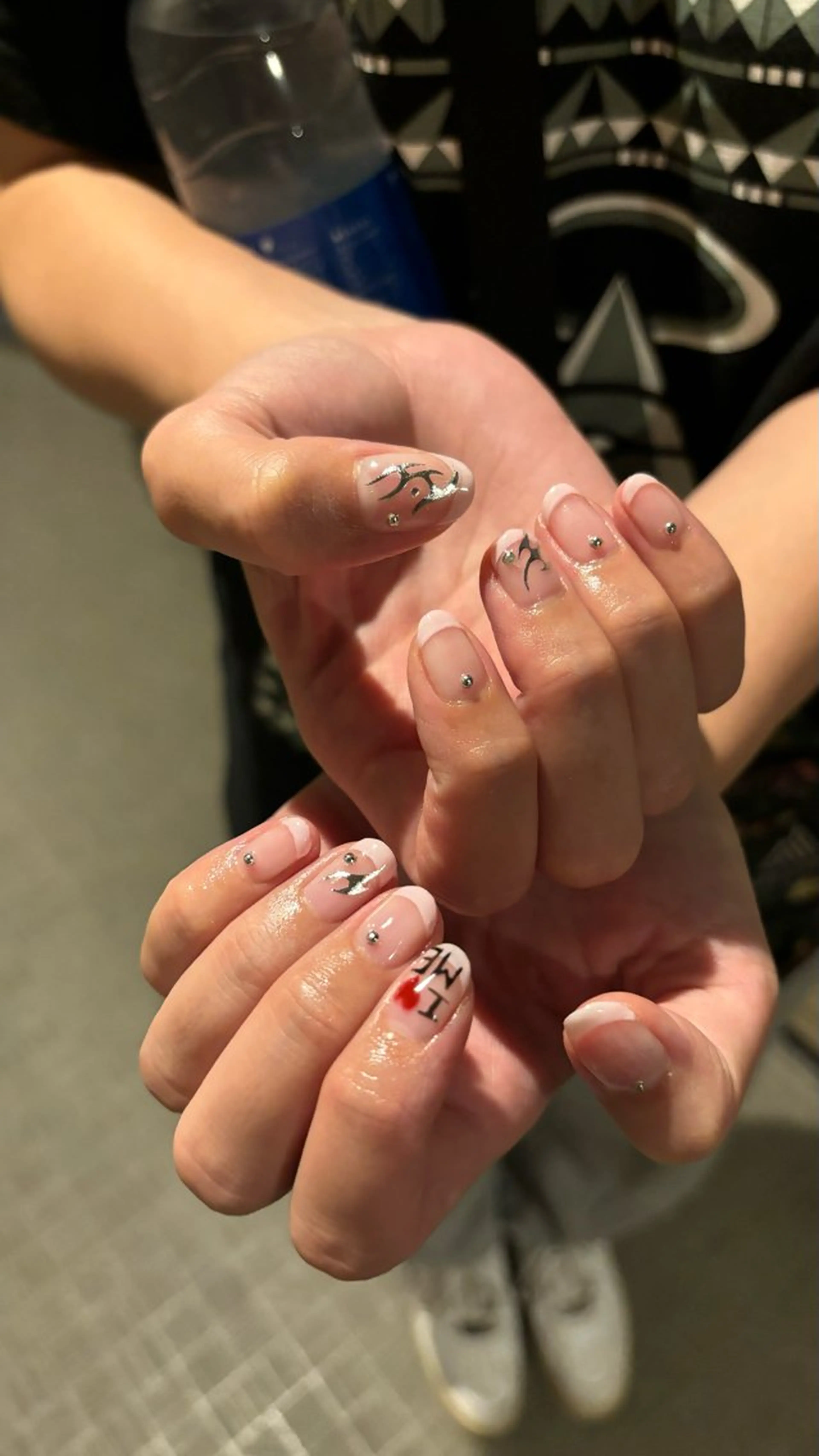 ネイル フレンチネイル ガーリー ピンク ꒰ঌheaven໒꒱ chieのネイルデザイン