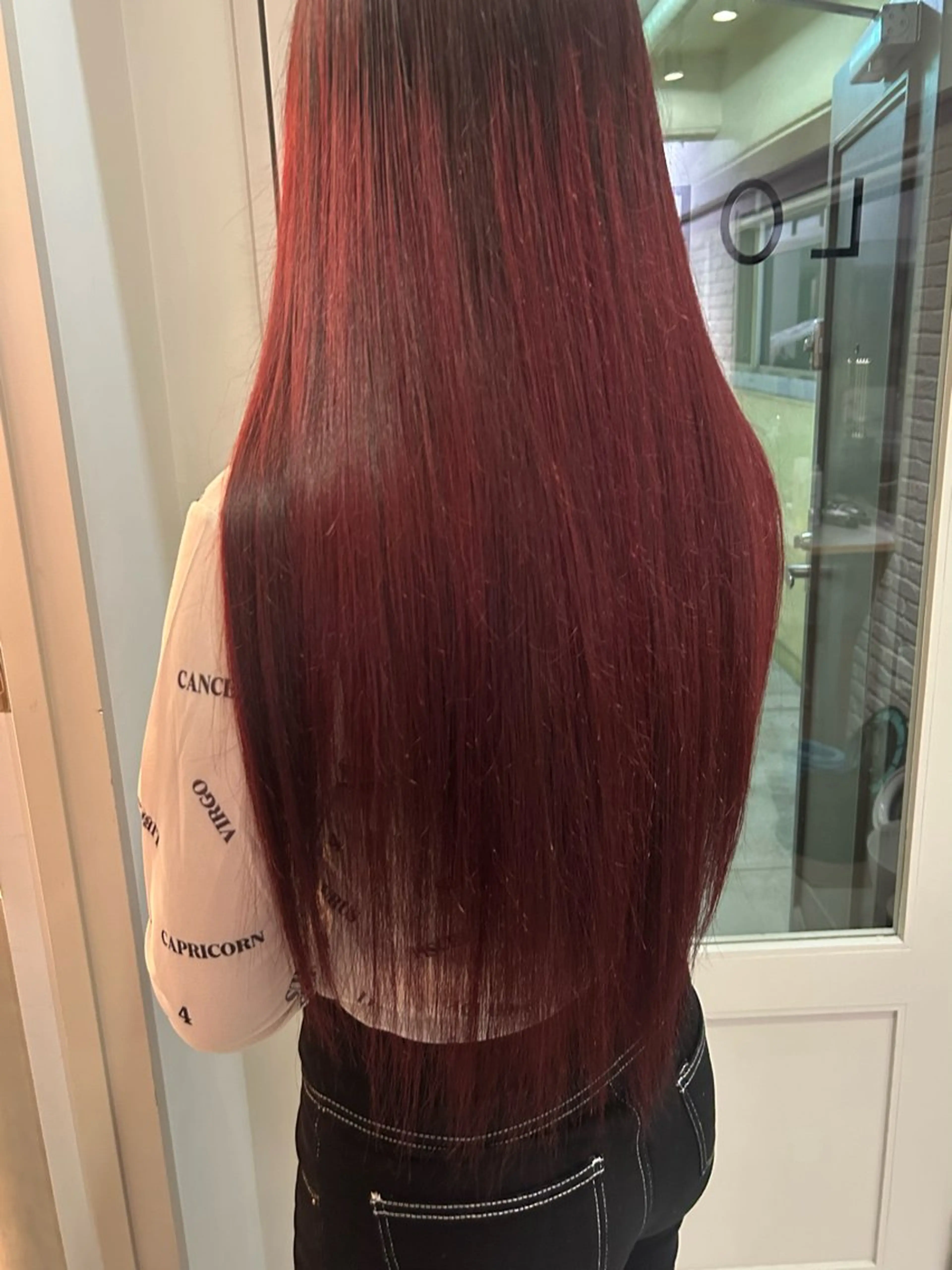 ロング カラー レッドカラー トリートメント 透明感似合わせカラー 🍀あかり🍀のヘアスタイル