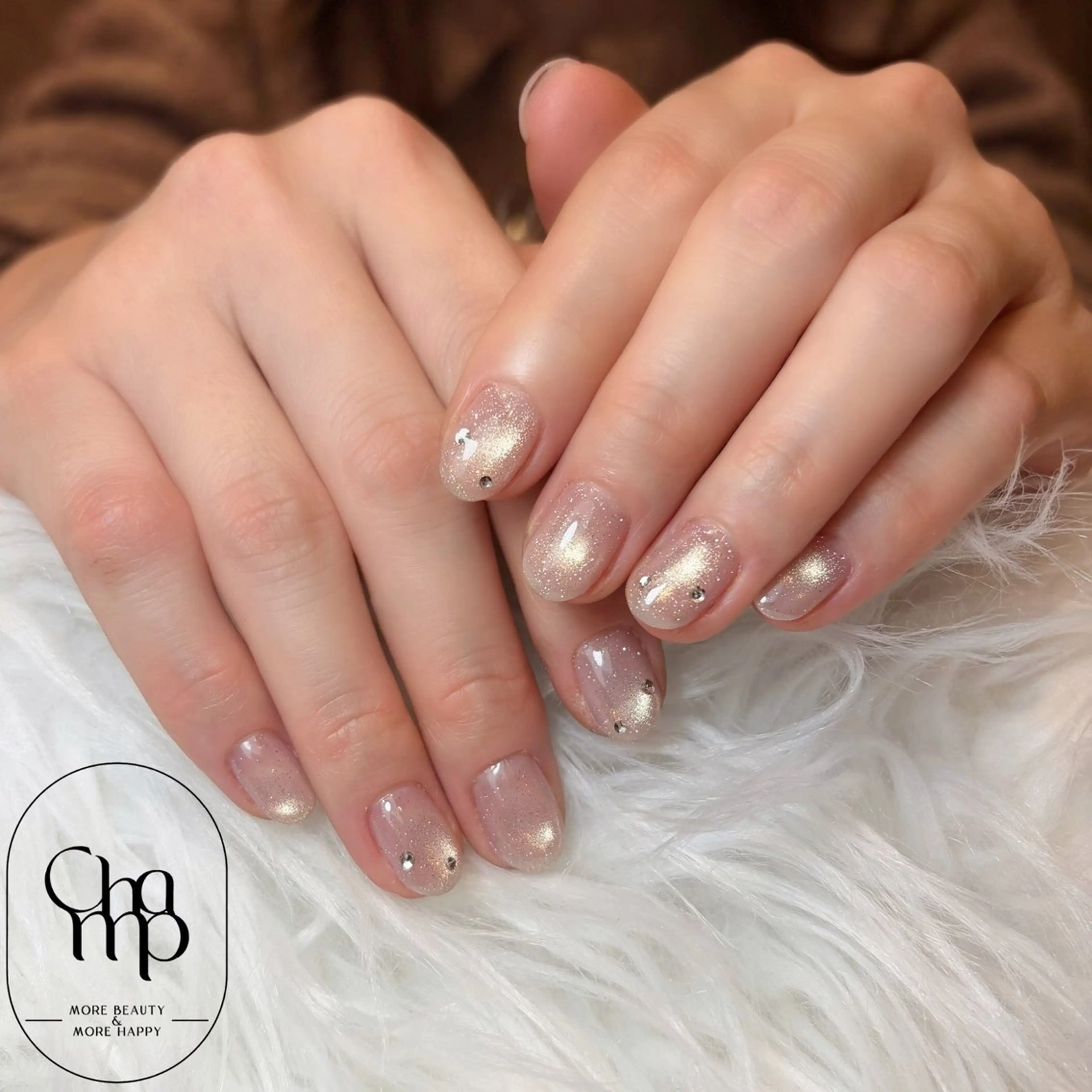 ネイル マグネットネイル シンプルネイル ストーンネイル ハンドネイル Champ瓢箪山店 つかもとのネイルデザイン