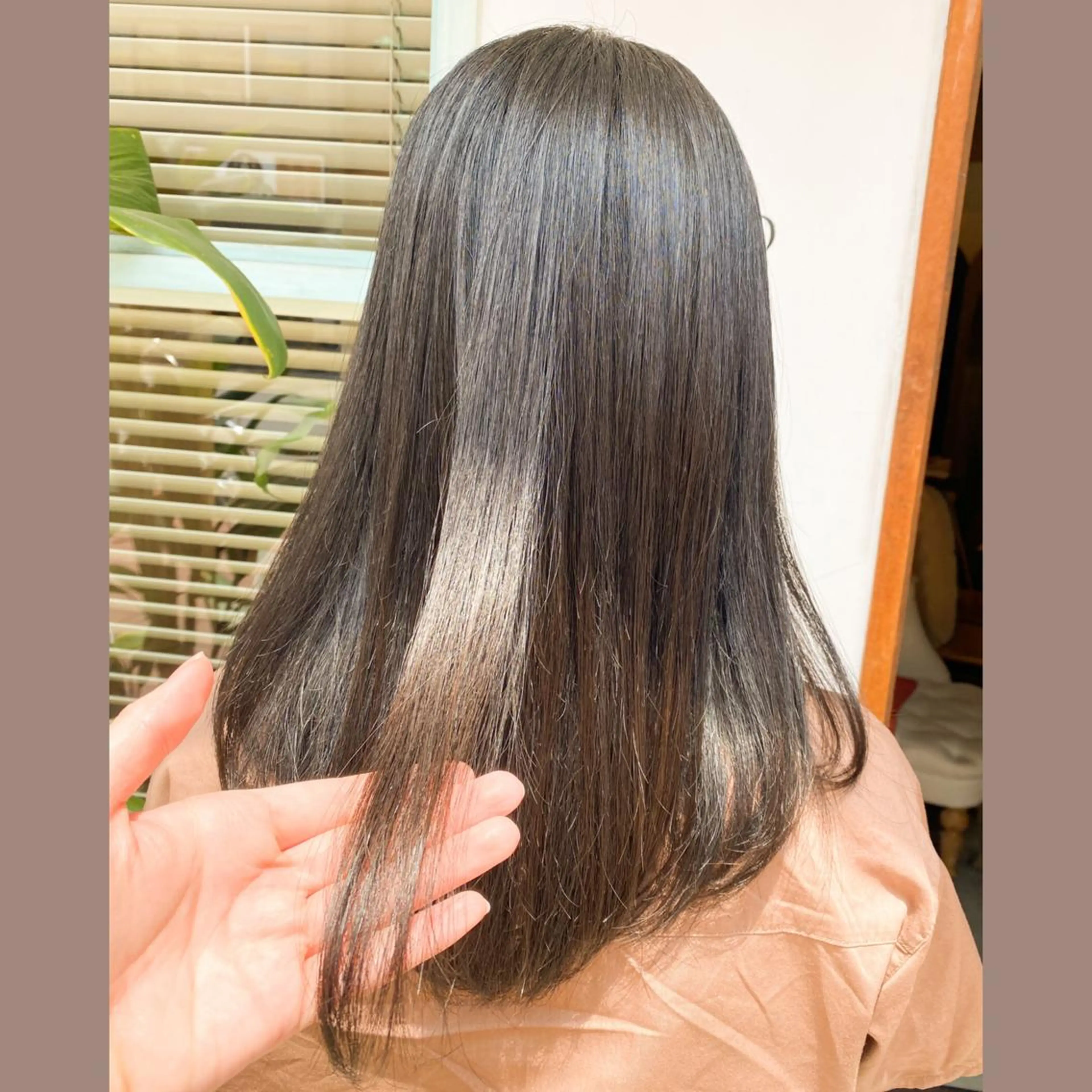 セミロング ヘアカラー トリートメント 𓅰なかがわ ふみな𓅯のヘアスタイル