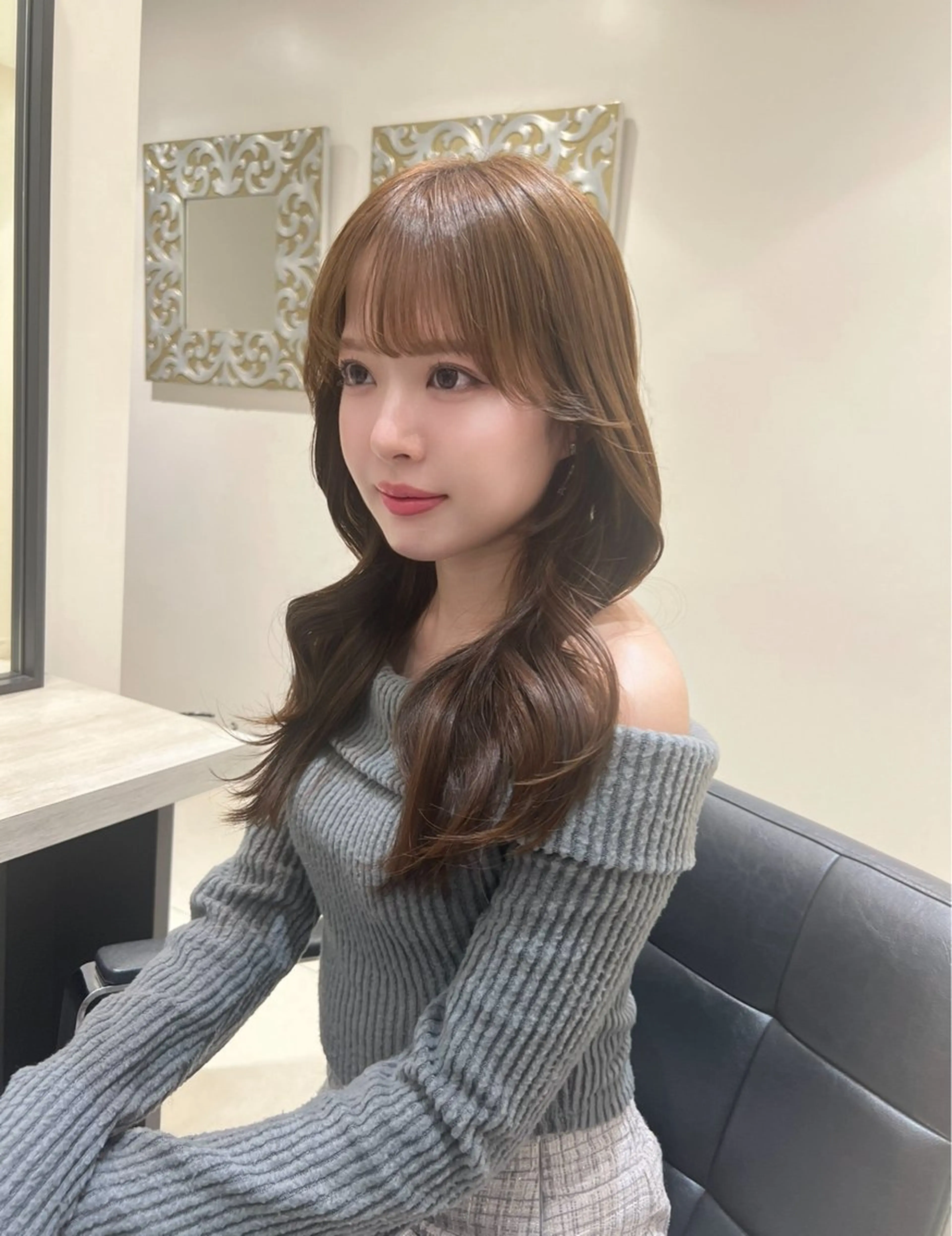 ロング 縮毛矯正/艶カラー /新宿/SHOKIのヘアスタイル