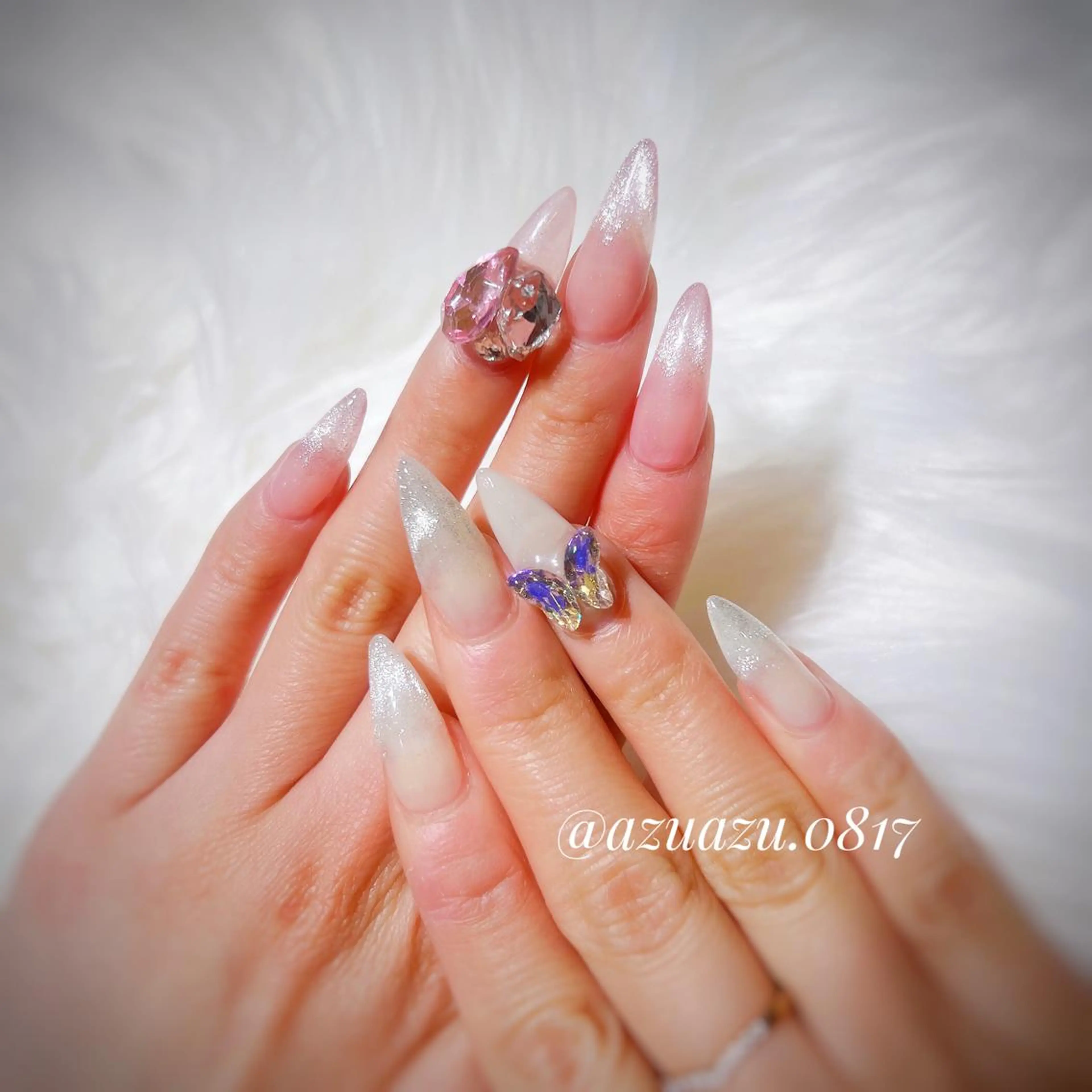 ネイル ジェルネイル ネイルチップ ハンドネイル ﾍｱﾒｲｸ&ﾈｲﾙ ♥️Azuのネイルデザイン