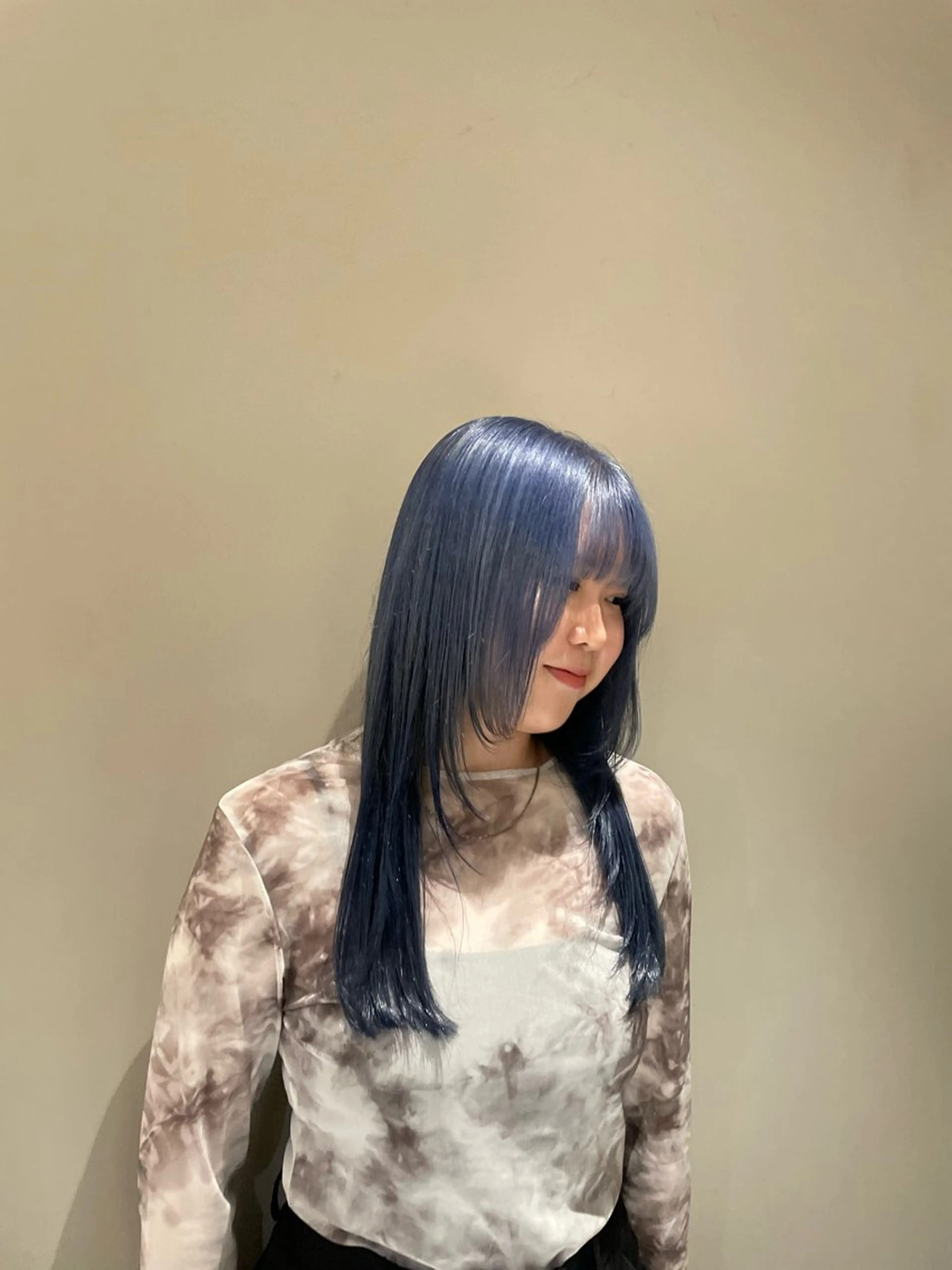 ロング カラー 勝山 雪菜のヘアスタイル