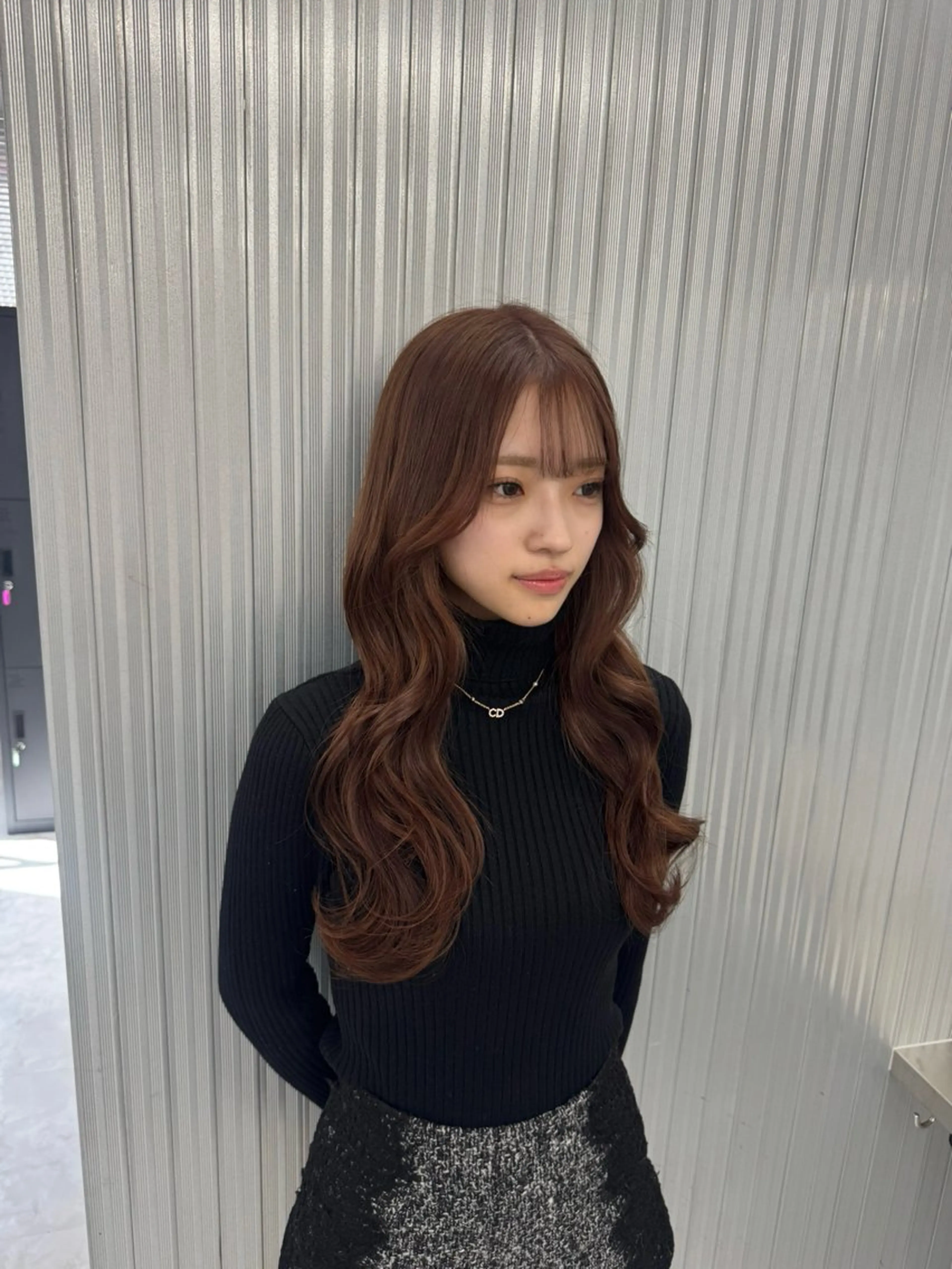 ロング カラー ヘアカラー トリートメント 透明感/ 艶ハイトーン/梨桜のヘアスタイル