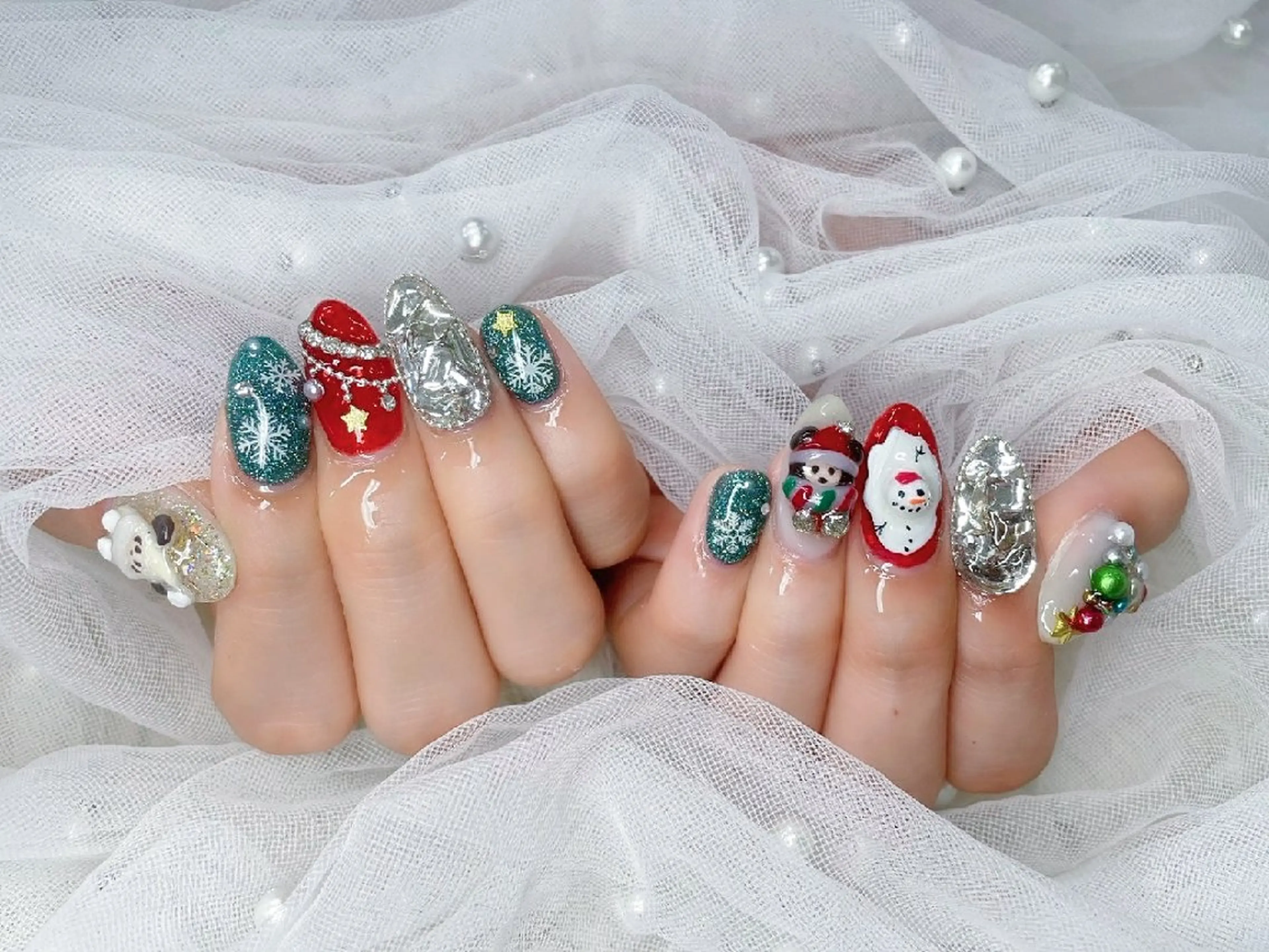 ネイル チークネイル 長さ出し フラッシュネイル フレンチネイル ジェルネイル Chouette Nailのネイルデザイン