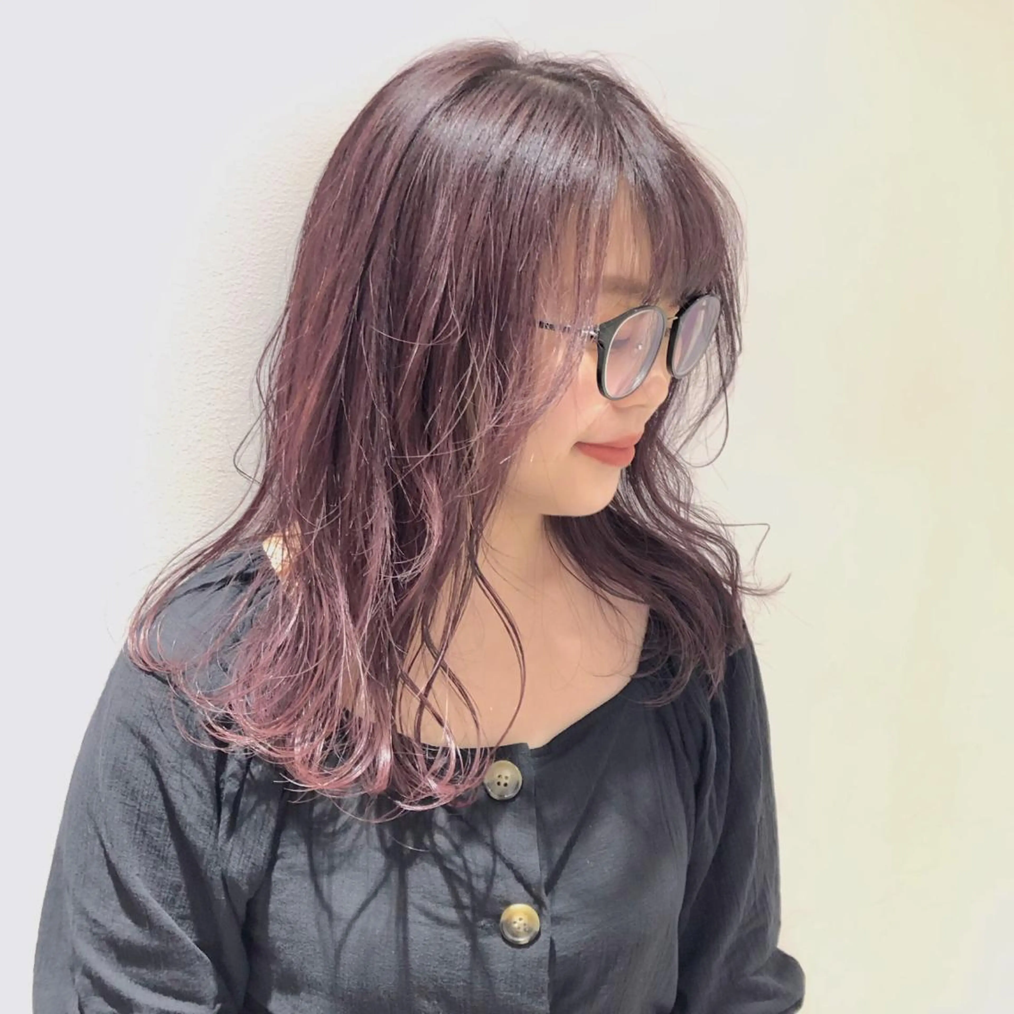セミロング カラー パーマ ヘアアレンジ メンズ キッズ ネイル マツエク・マツパ ピンクカラー ピンクパープル パープルカラー カラーマツエク ピンク 天神レイヤーカット No.1💖マユカのヘアスタイル