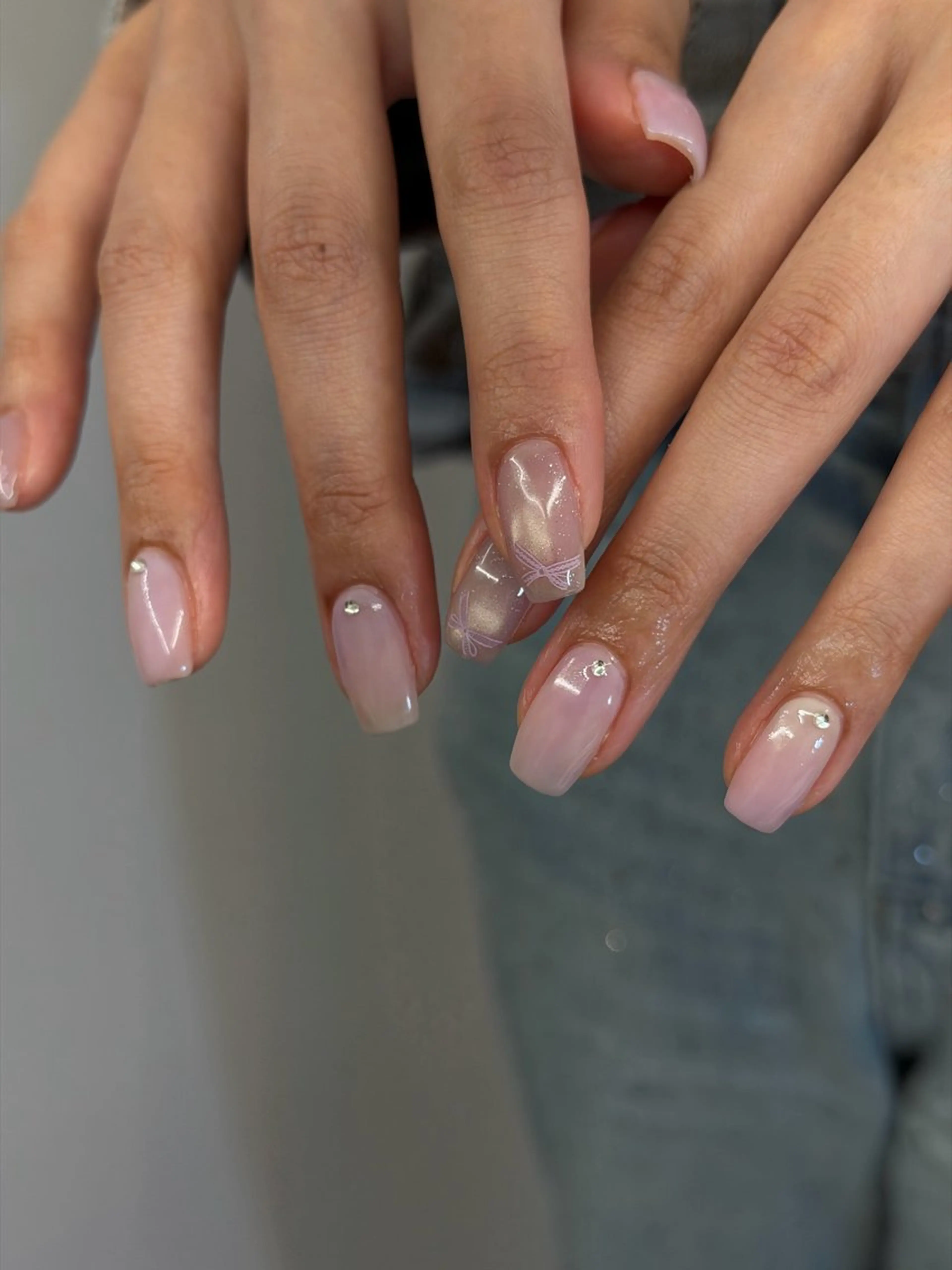 ネイル ジェルネイル キラキラネイル マグネットネイル ニュアンスネイル パラジェル ハンドネイル ハンドケア Bana_ Nailのネイルデザイン