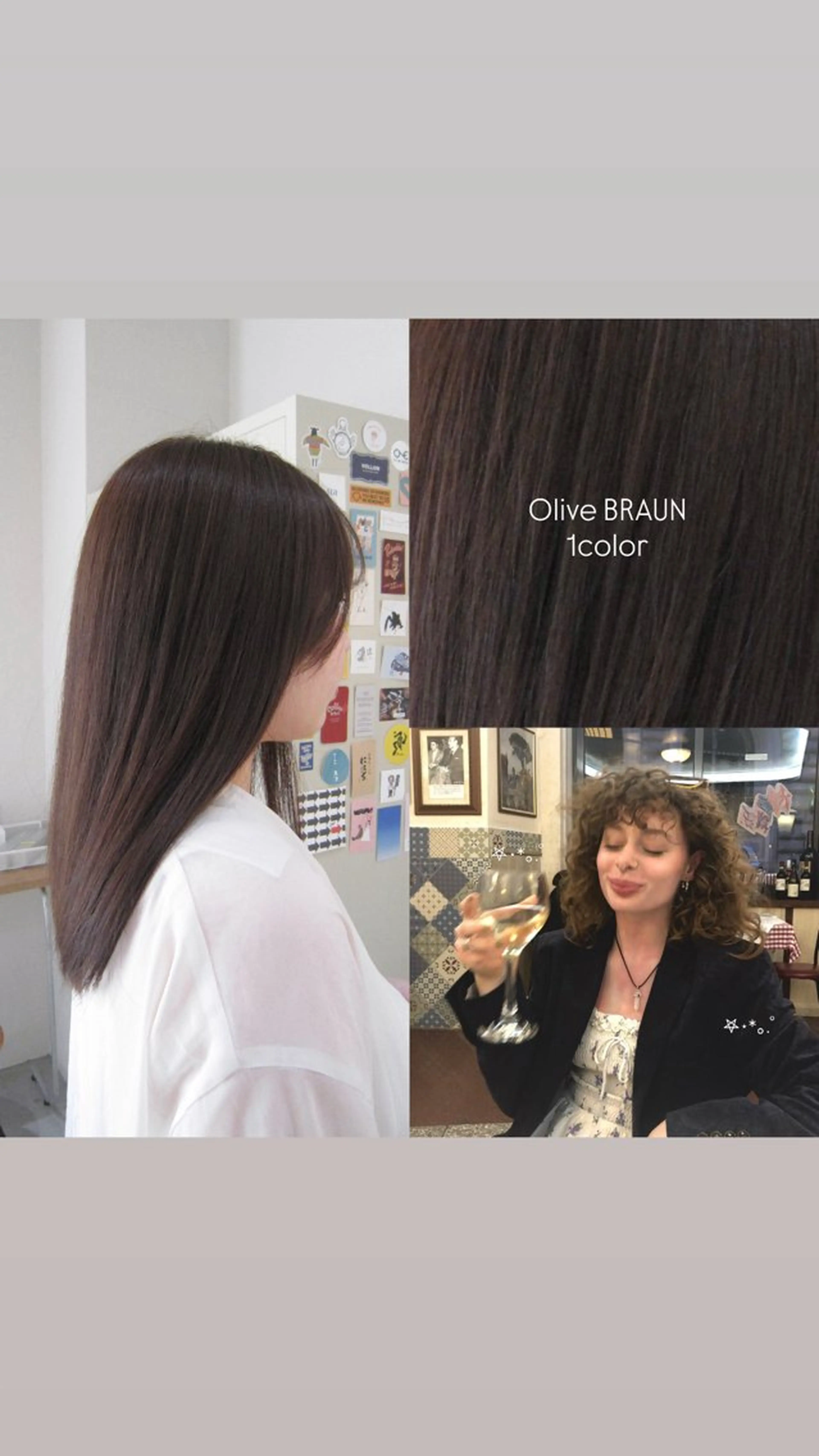 セミロング カラー オリーブカラー ヘアカラー 🌷似合わせカラー 🌷/岡崎/アイ🐰のヘアスタイル