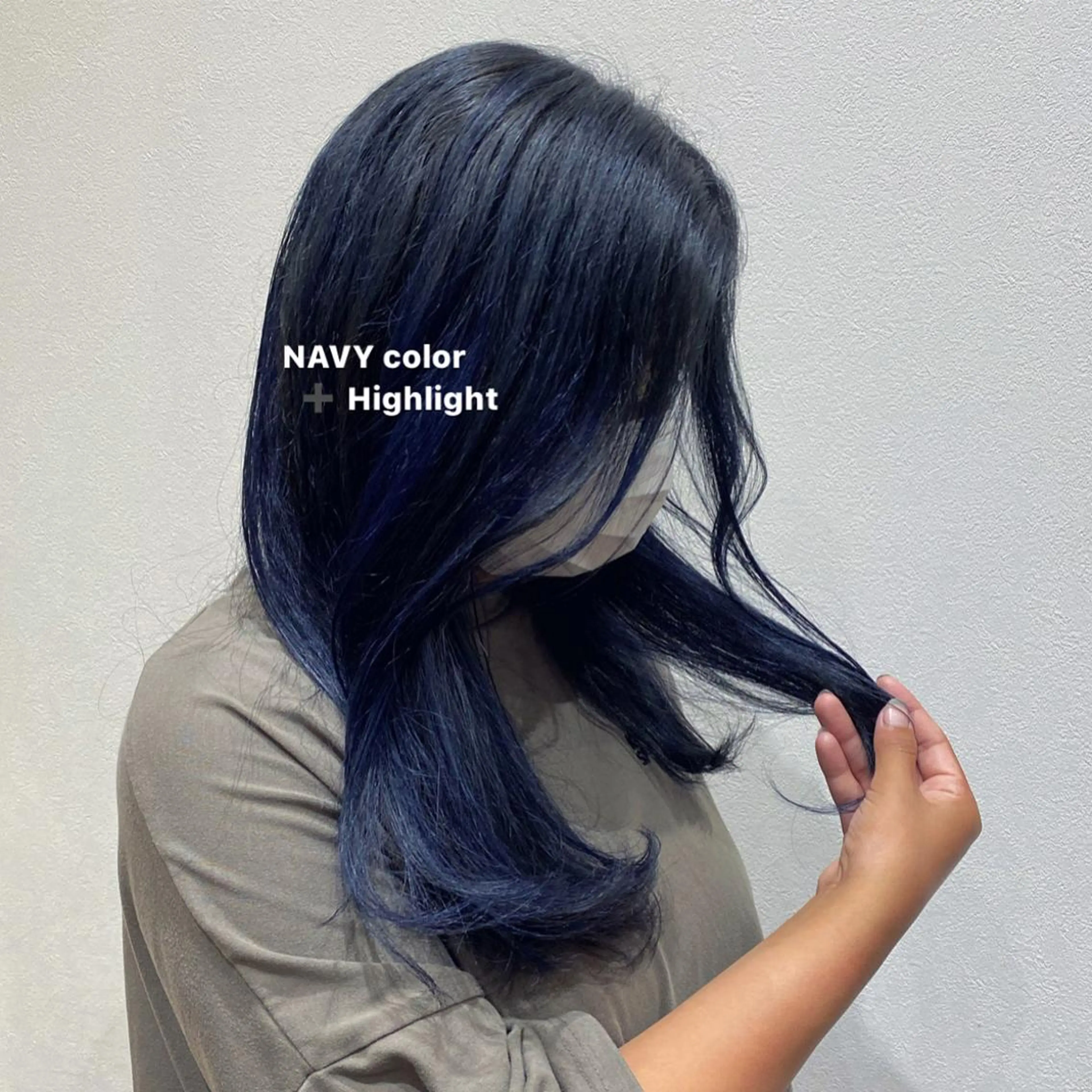 カラー ブルーカラー ハイライトカラー ネイビーカラー I'sland【アイランド】所属・NAKAHARA TSUKUSHIのヘアスタイル