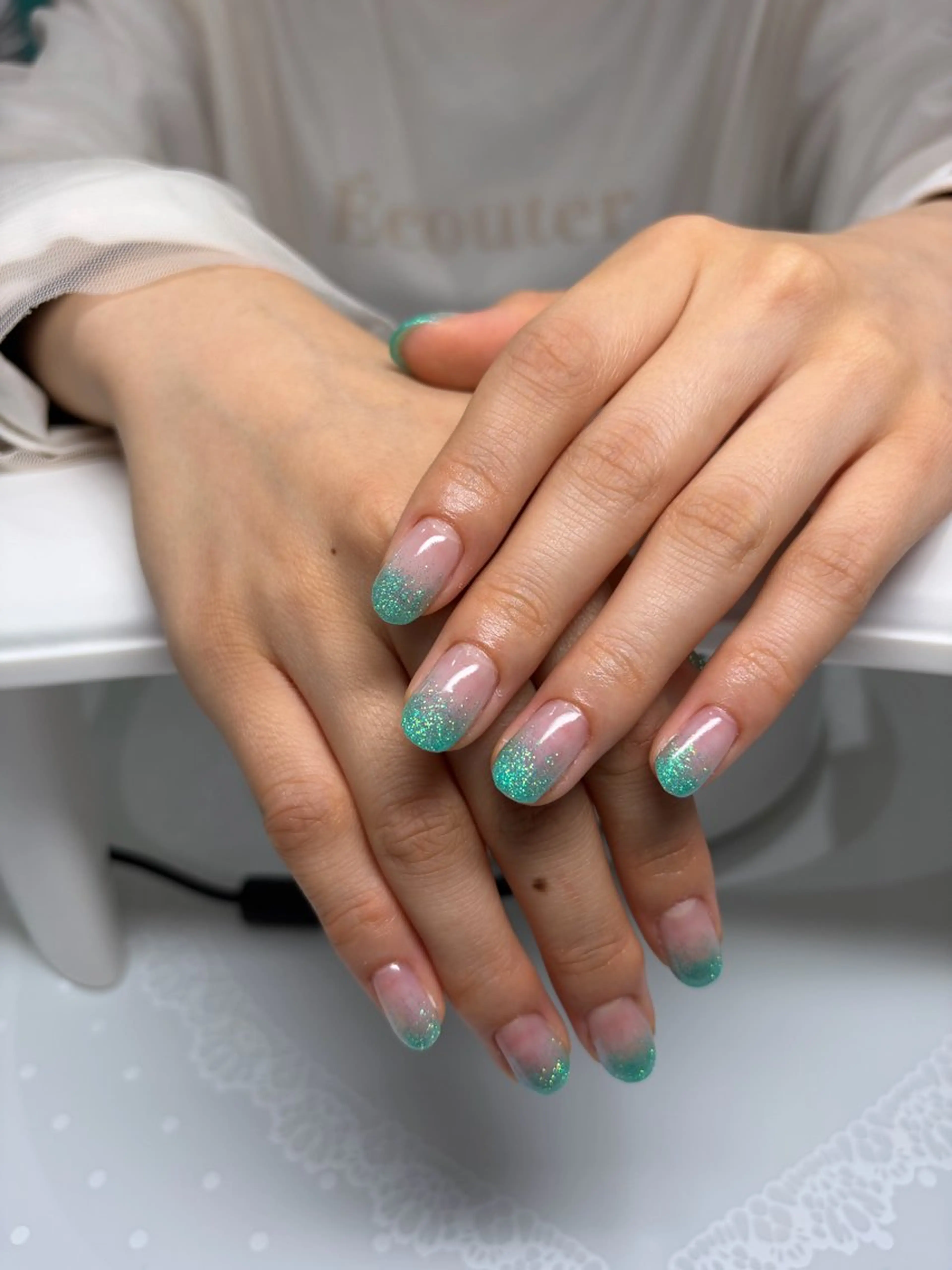 ネイル グラデーション ラメ(グリッター) ラメグラデーション ハンドネイル Mermaid Nail saraのネイルデザイン