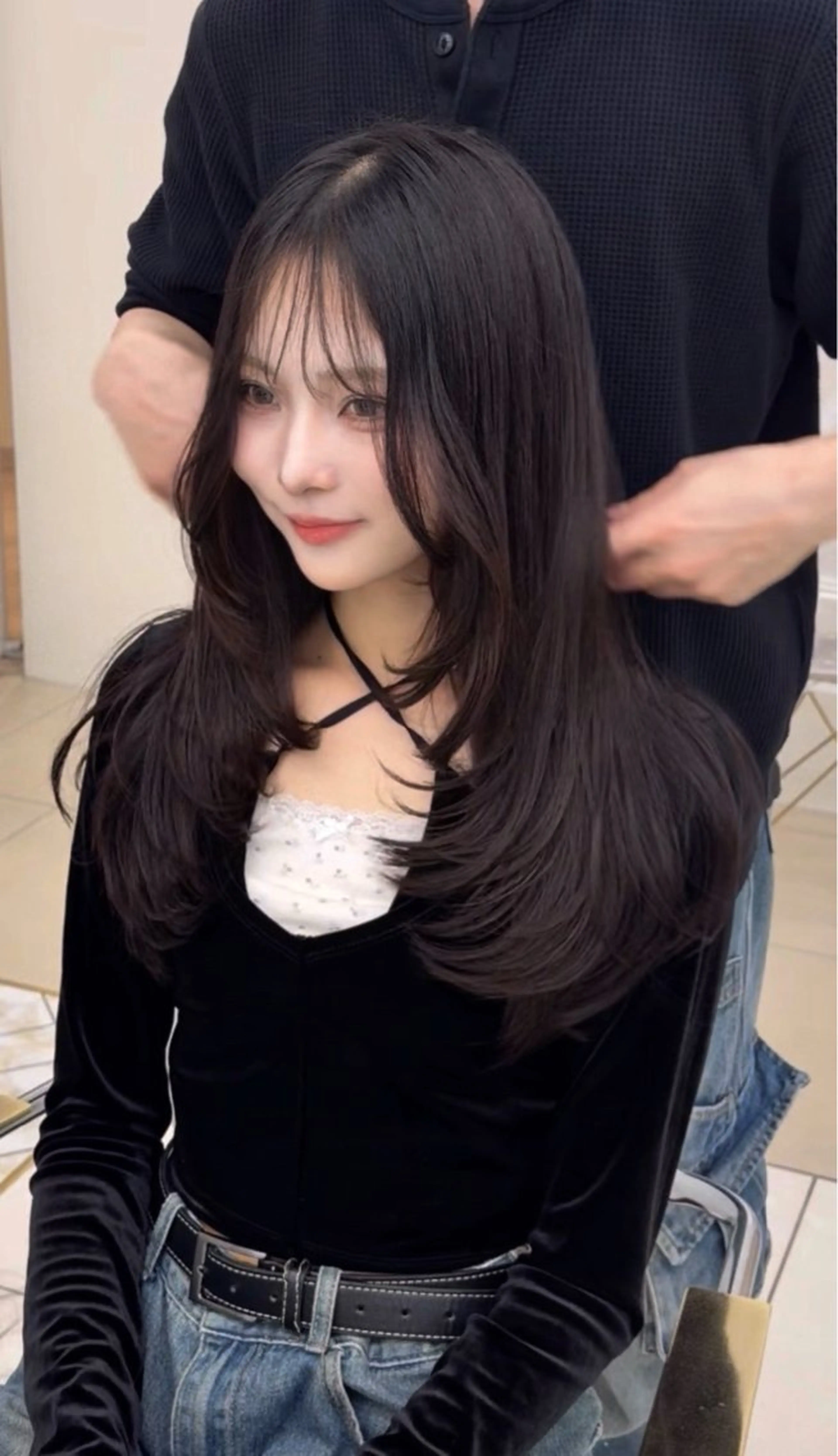 ロング レイヤー/前髪顔周り COA/Minamiのヘアスタイル