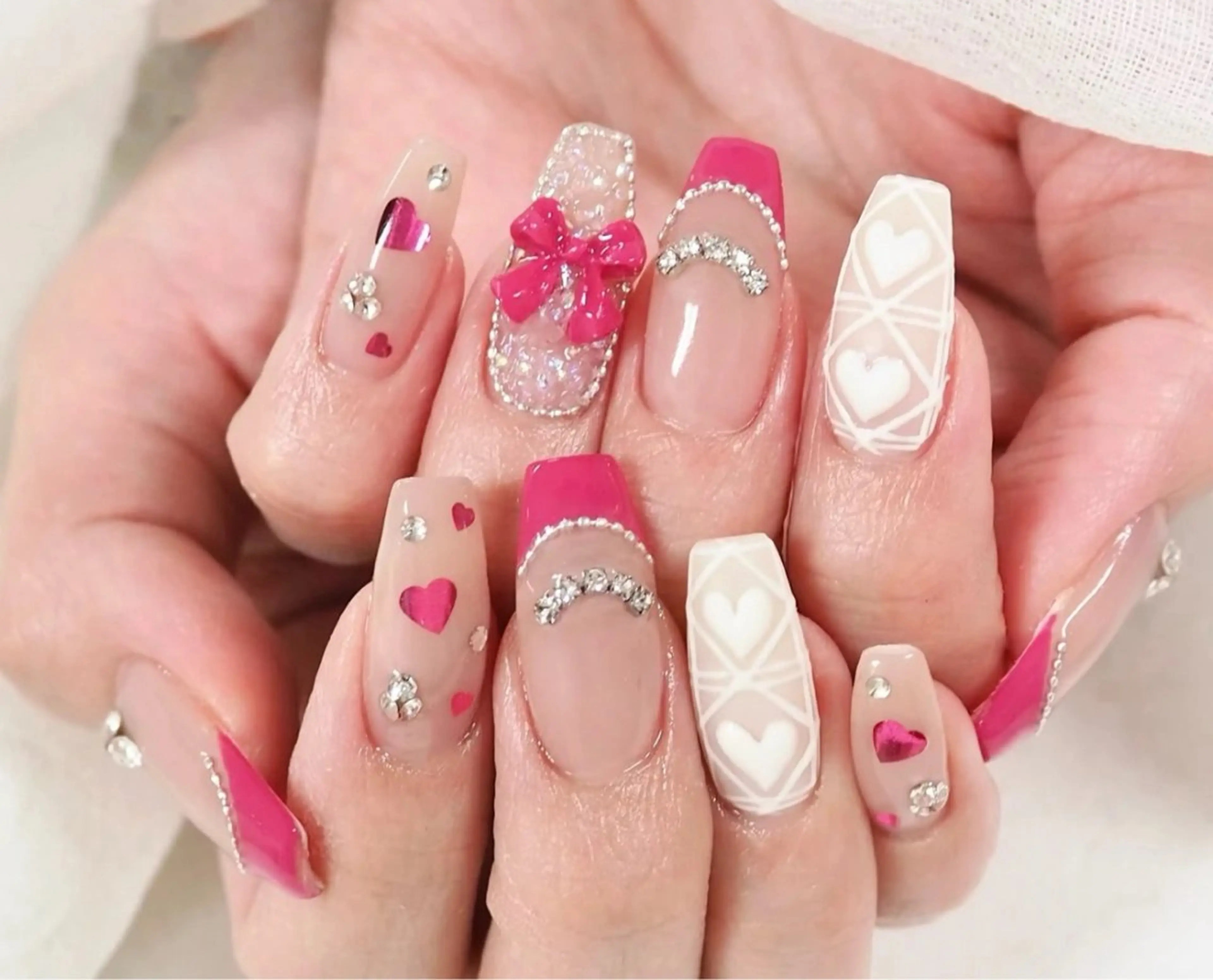 ネイル アートネイル チークネイル 長さ出し フラッシュネイル フットネイル YK Rinのネイルデザイン