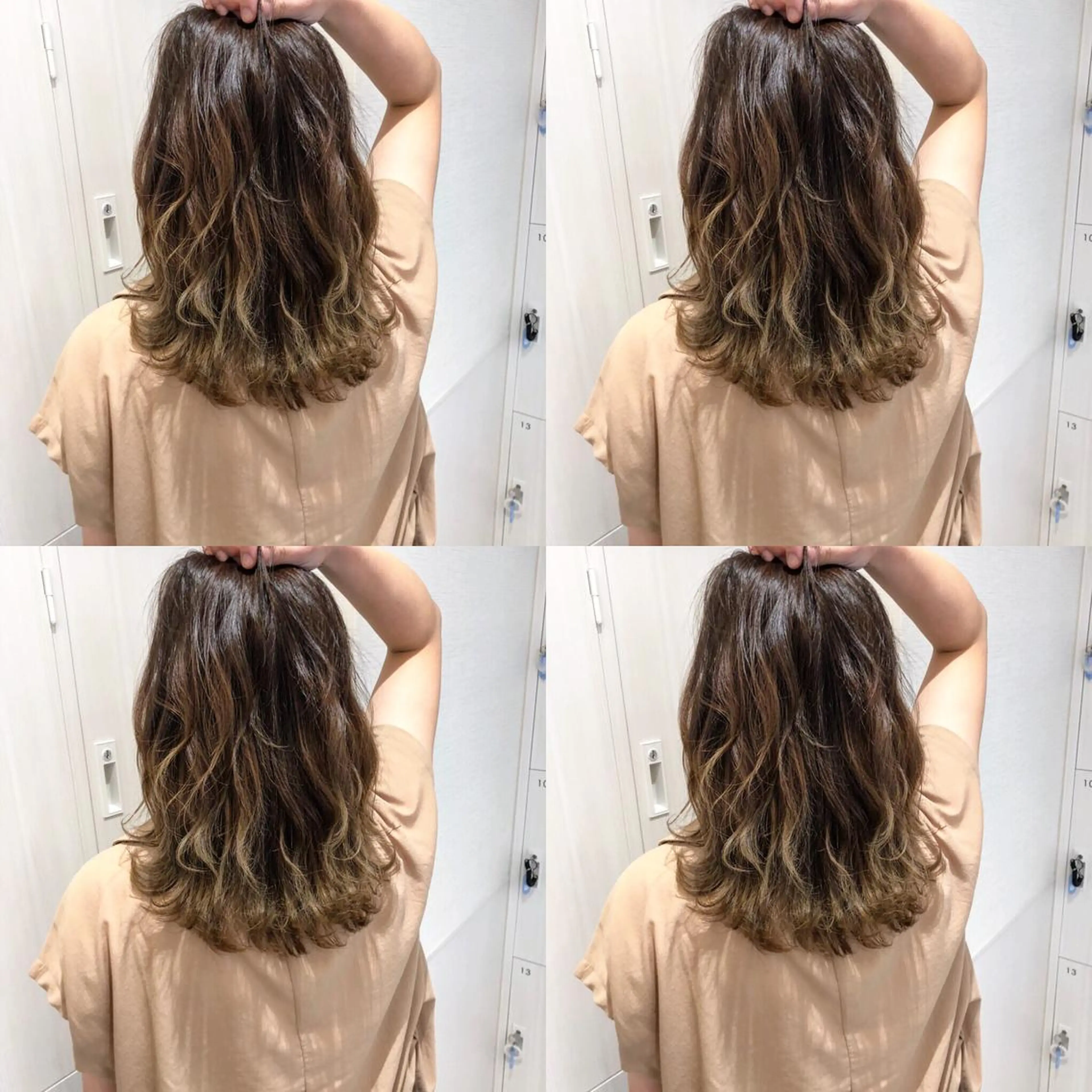 ロング カラー アディクシーカラー アッシュ バレイヤージュ 透明感カラー グラデーションカラー 三鷹で1番ショート ボブをカットする新谷のヘアスタイル