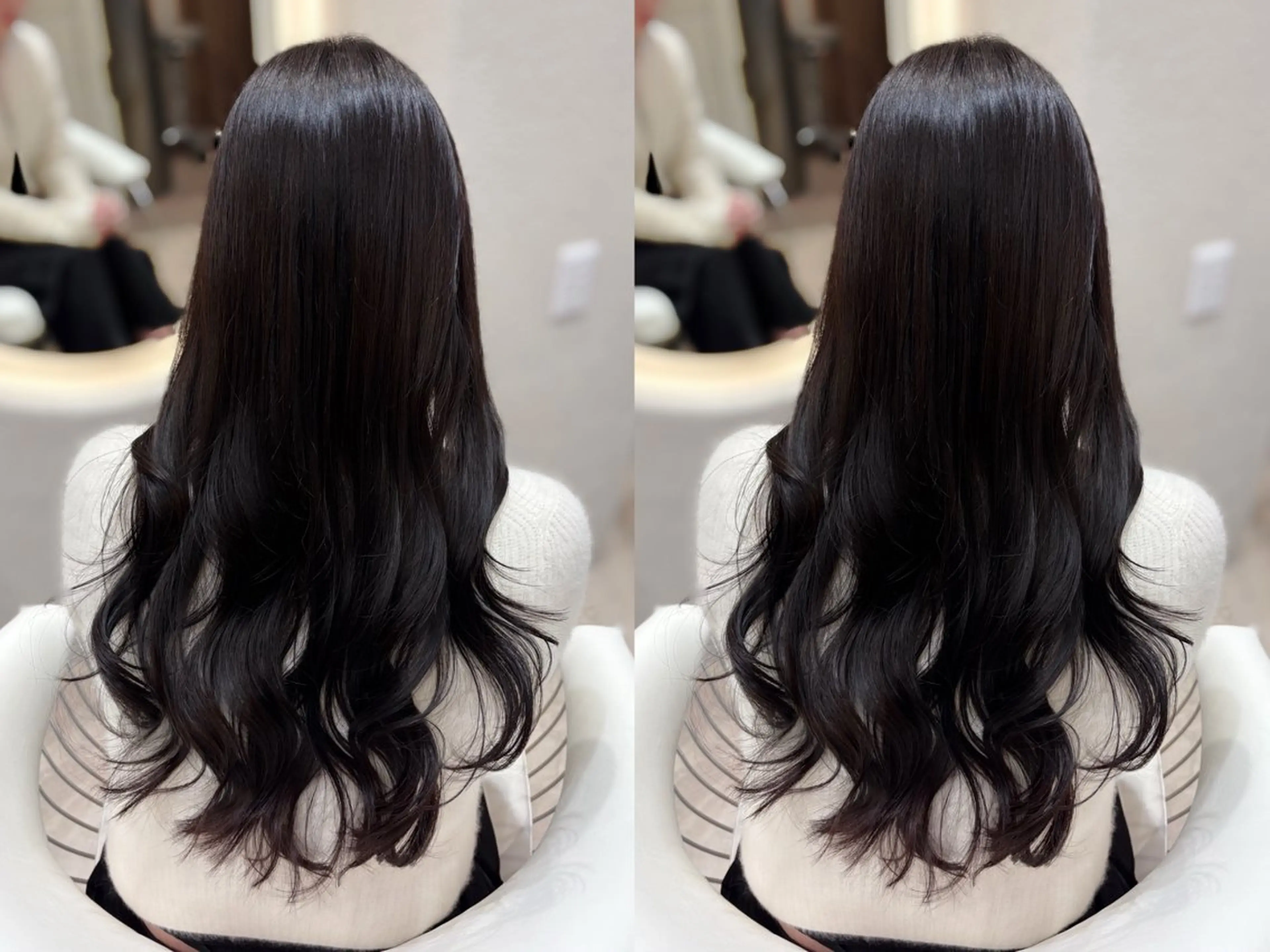 ロング カット ヘアカラー トリートメント 上品♡韓国レイヤー ‎🤍のの‎🤍のヘアスタイル