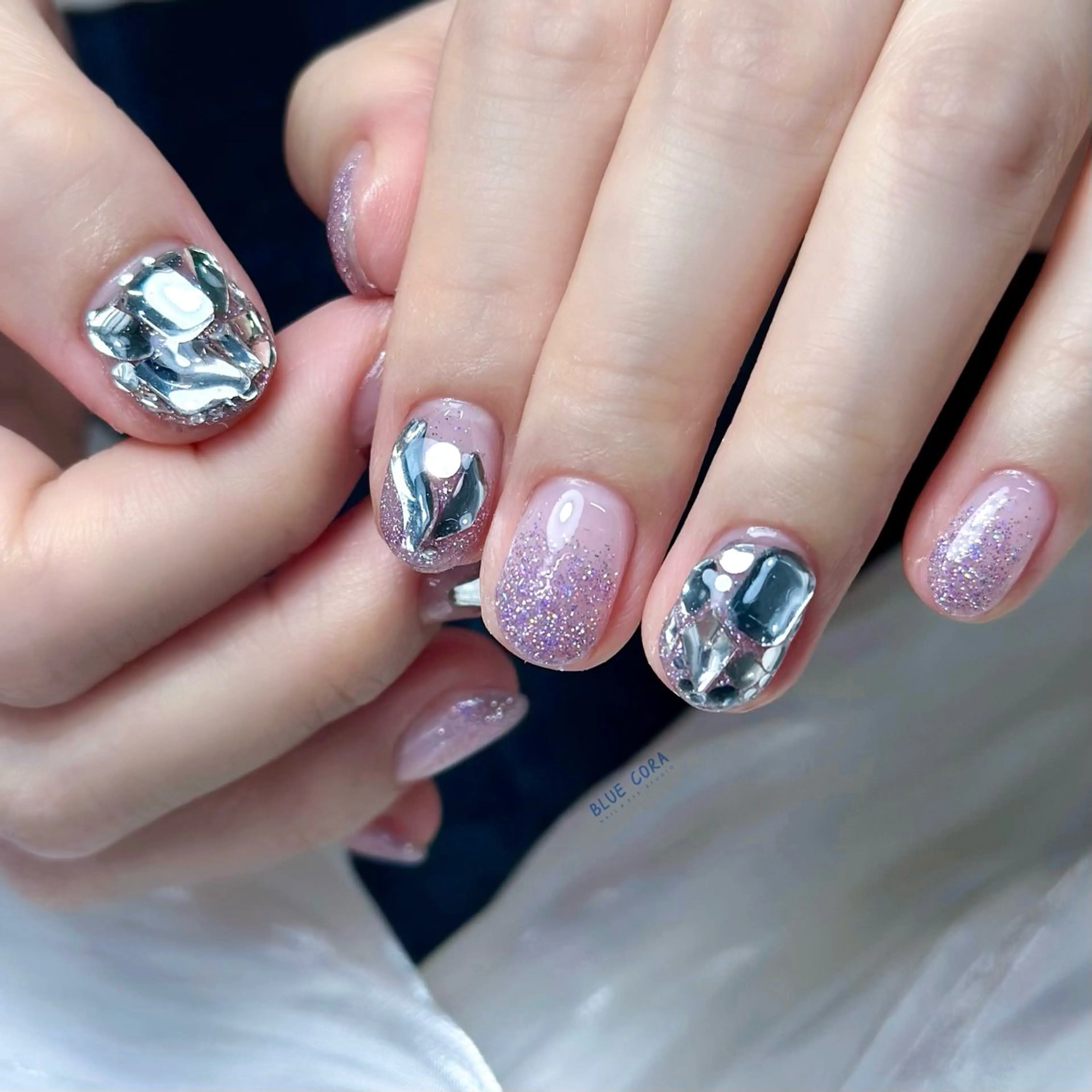 ネイル フラッシュネイル ハンドネイル ハンドケア BLUE CORAのネイルデザイン