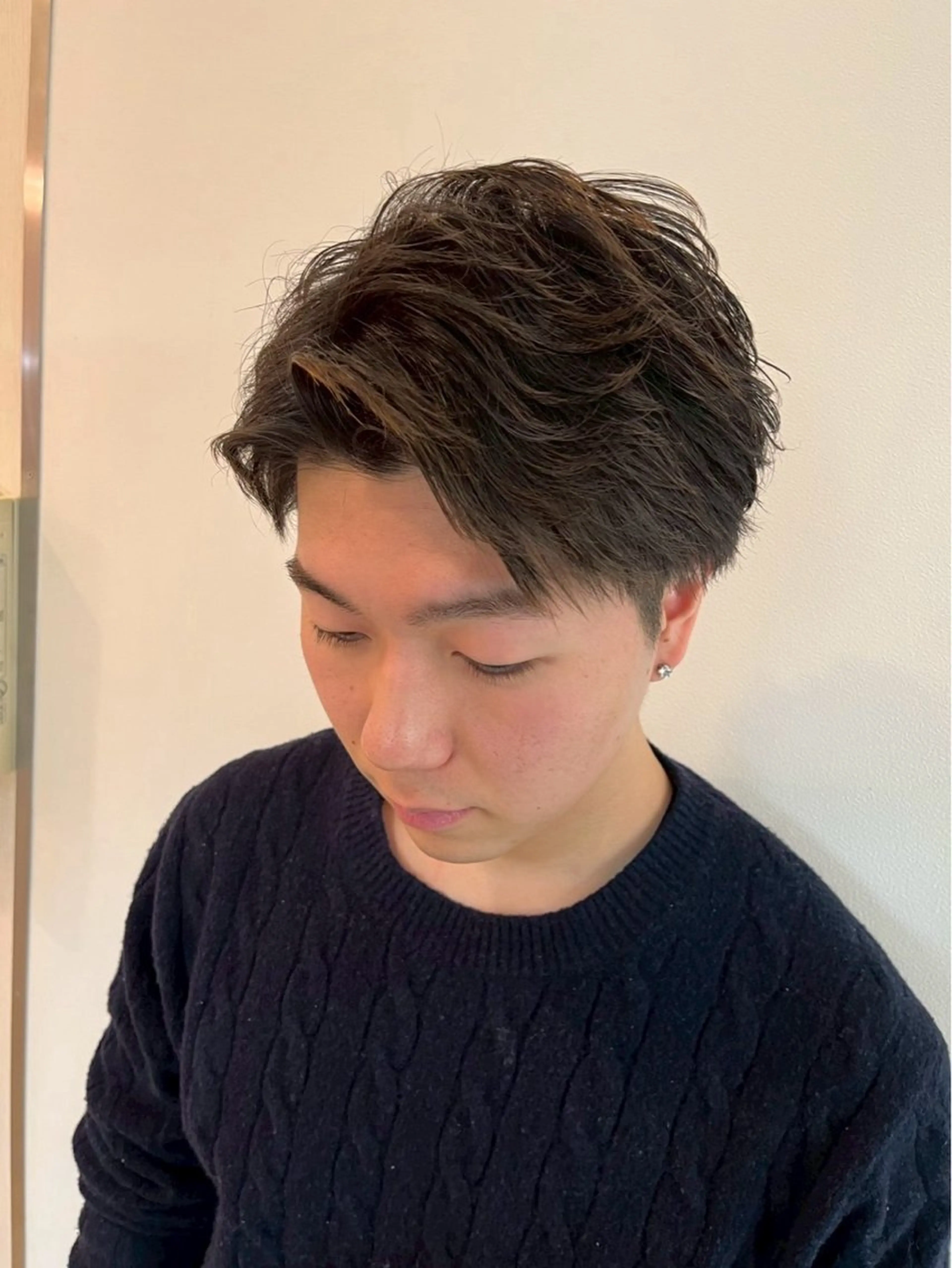 ショート メンズ アップバング 刈り上げ カット 0円カラーモデル🚺 ／坂本詩穂🌟彡のヘアスタイル