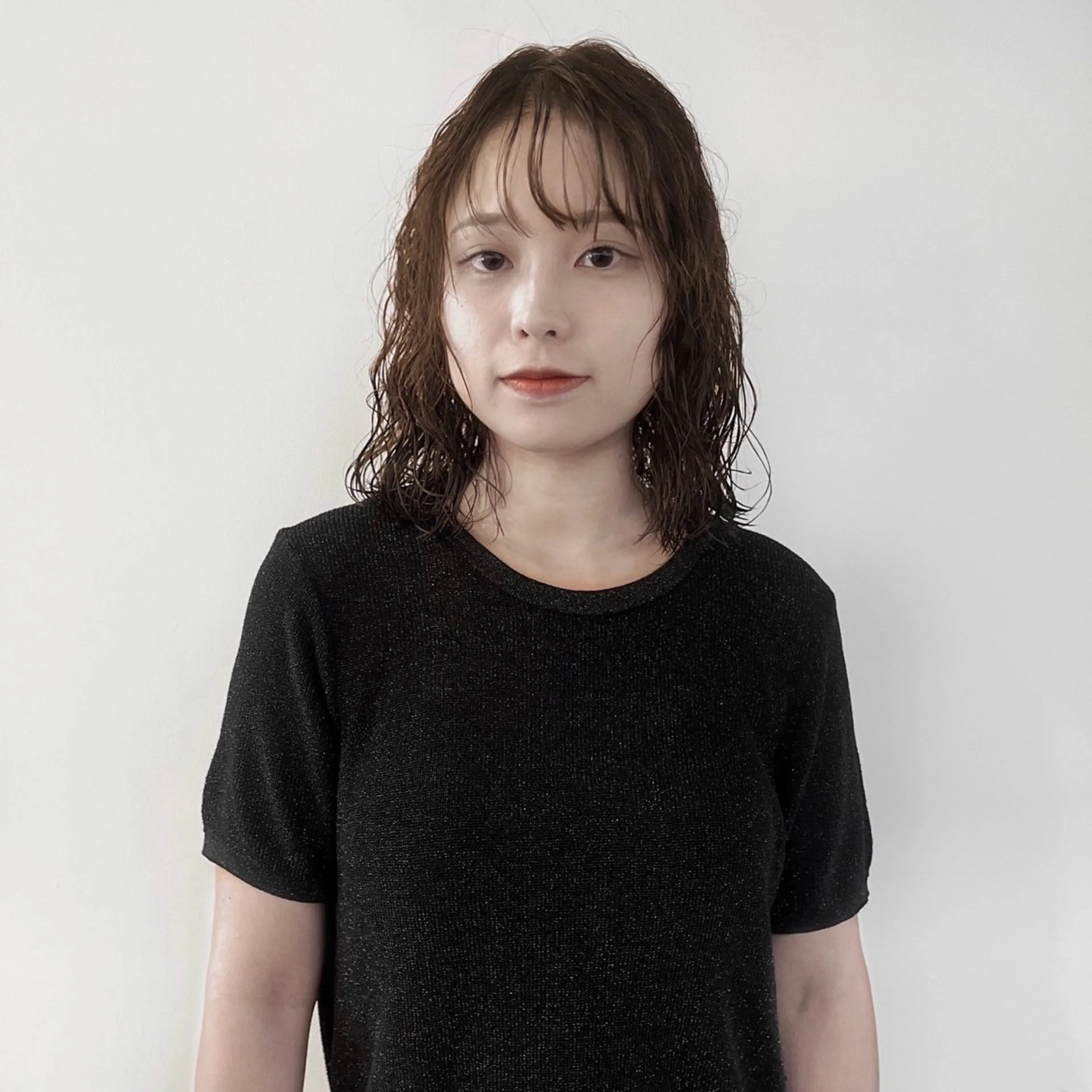 ミディアム ミディアムパーマ ボブ 小山夕稀/ニュアンス パーマ/新城のヘアスタイル