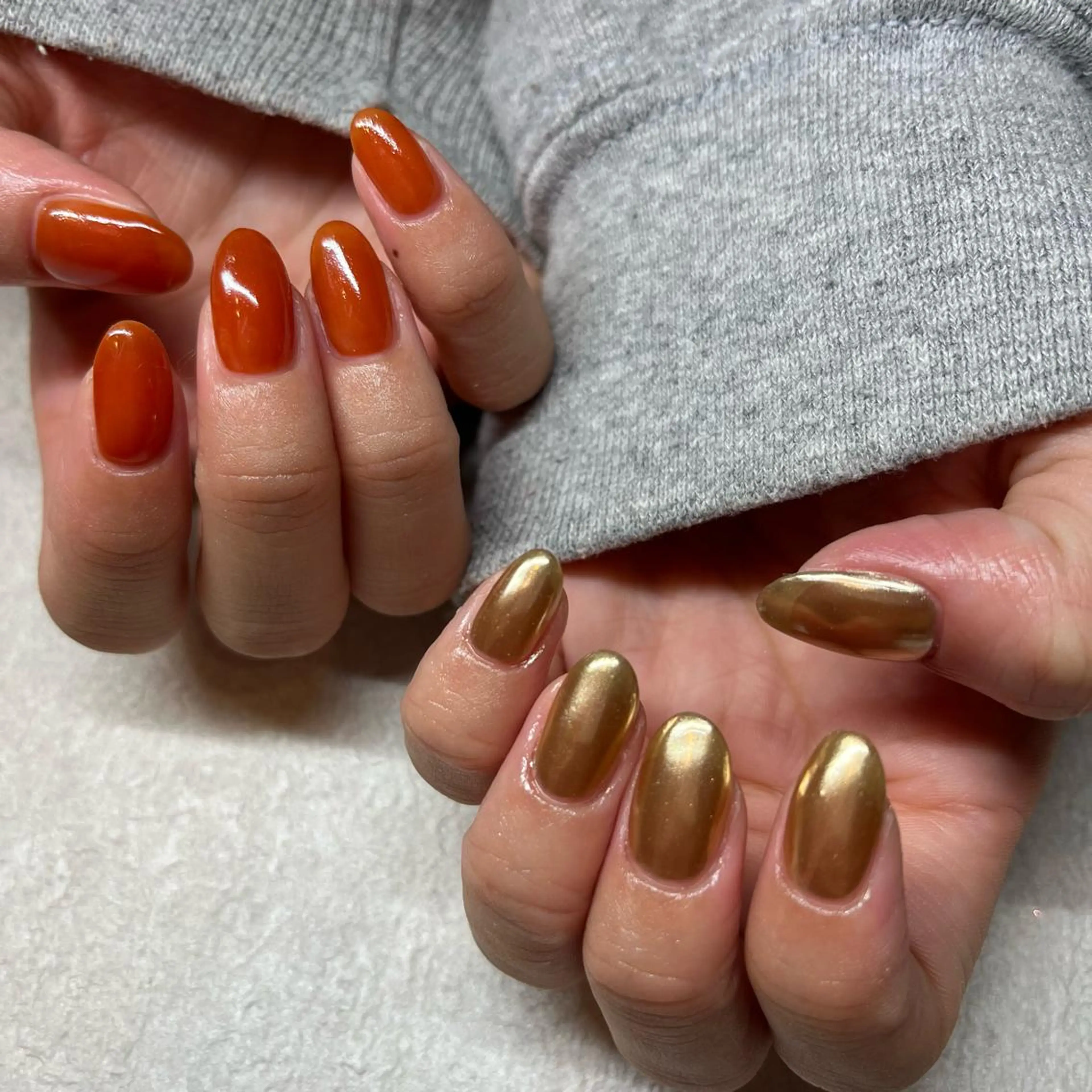 ネイル ミラーネイル NORA nail UMEDA MAIのネイルデザイン