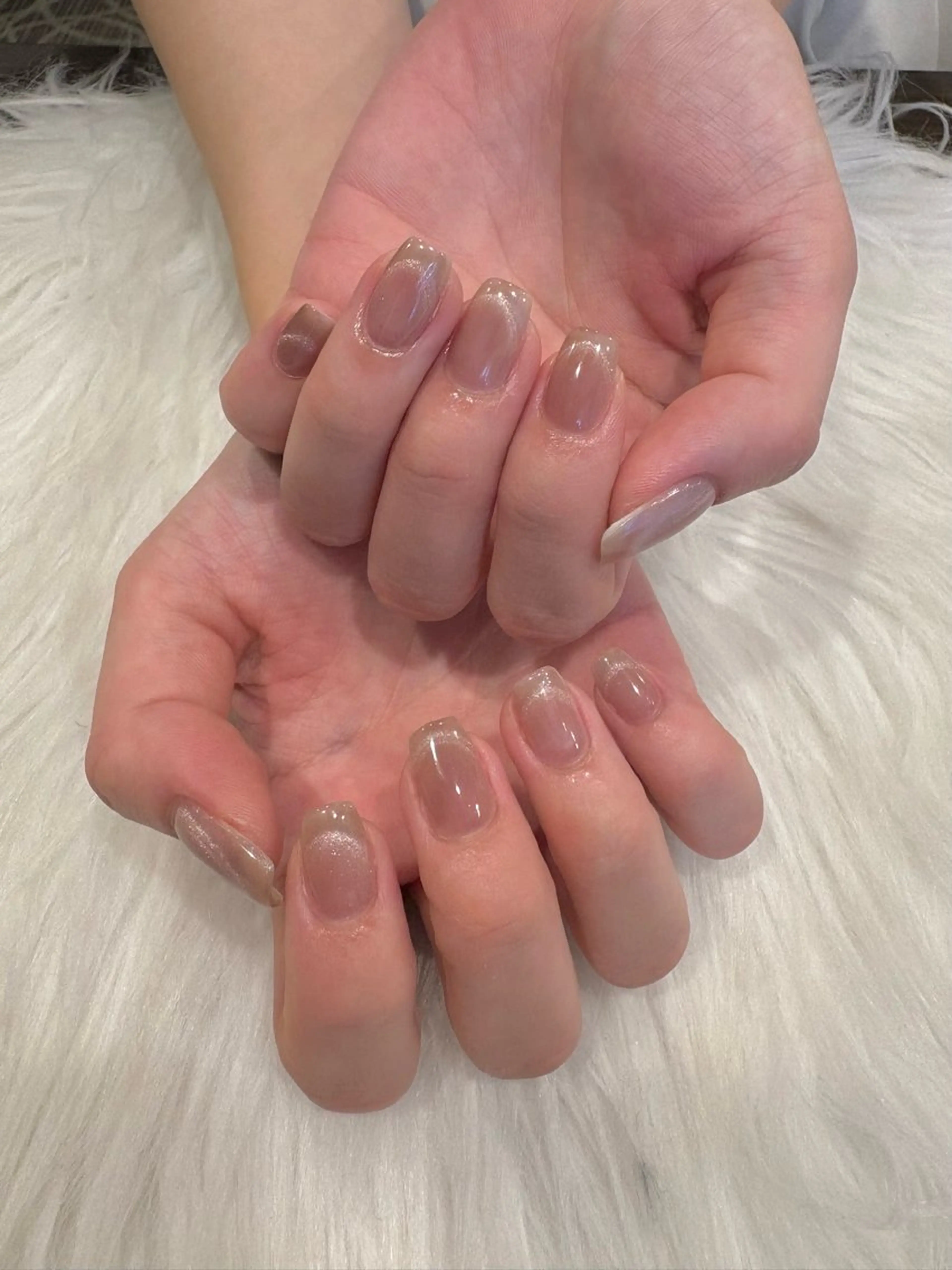 ネイル フレンチネイル マグネットネイル マグネットフレンチ ハンドネイル Nobady_ Kotonoのネイルデザイン