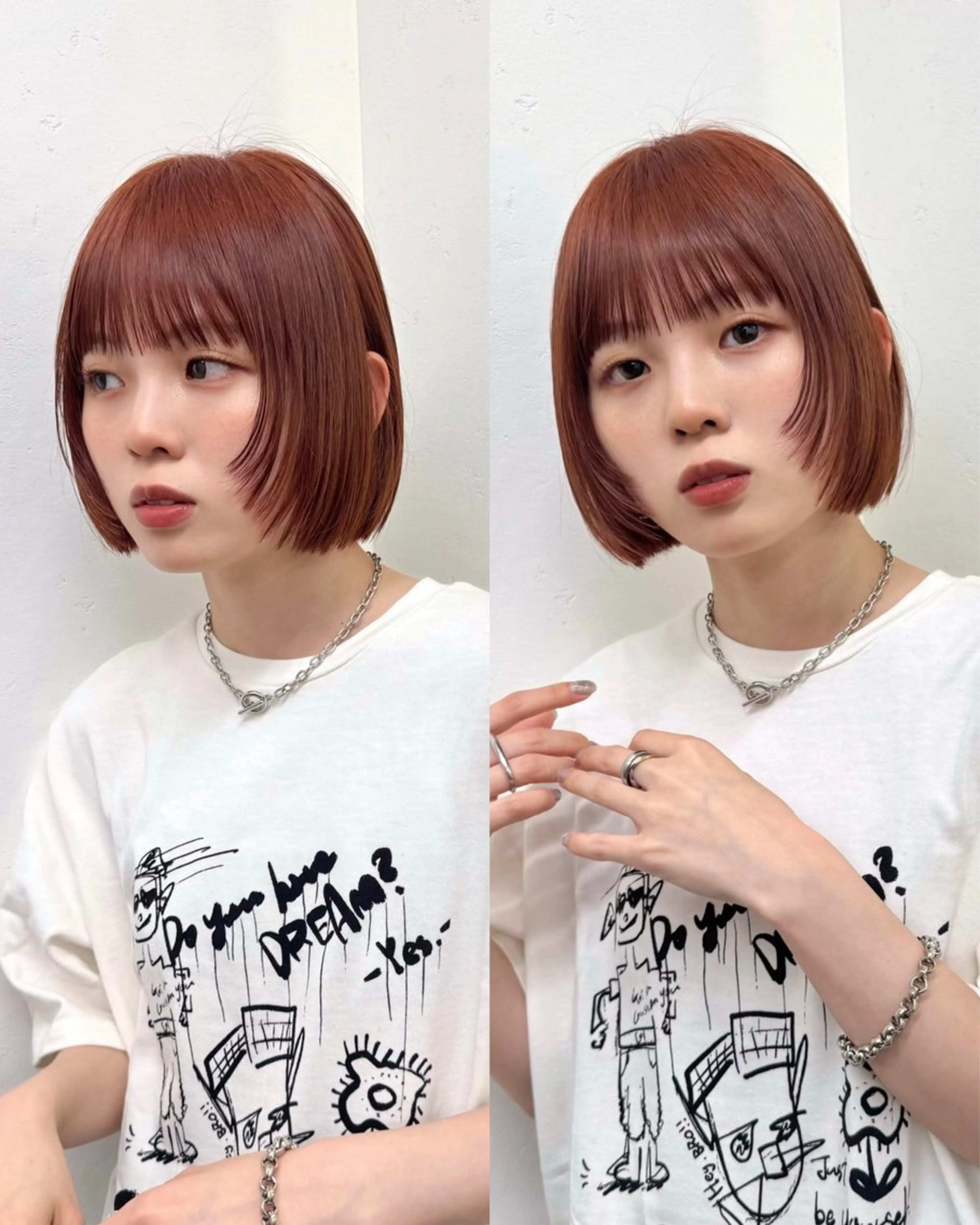 ショート カラー カット ヘアカラー トリートメント 松本優香/ボブ/ダ ブルカラー/髪質改善のヘアスタイル