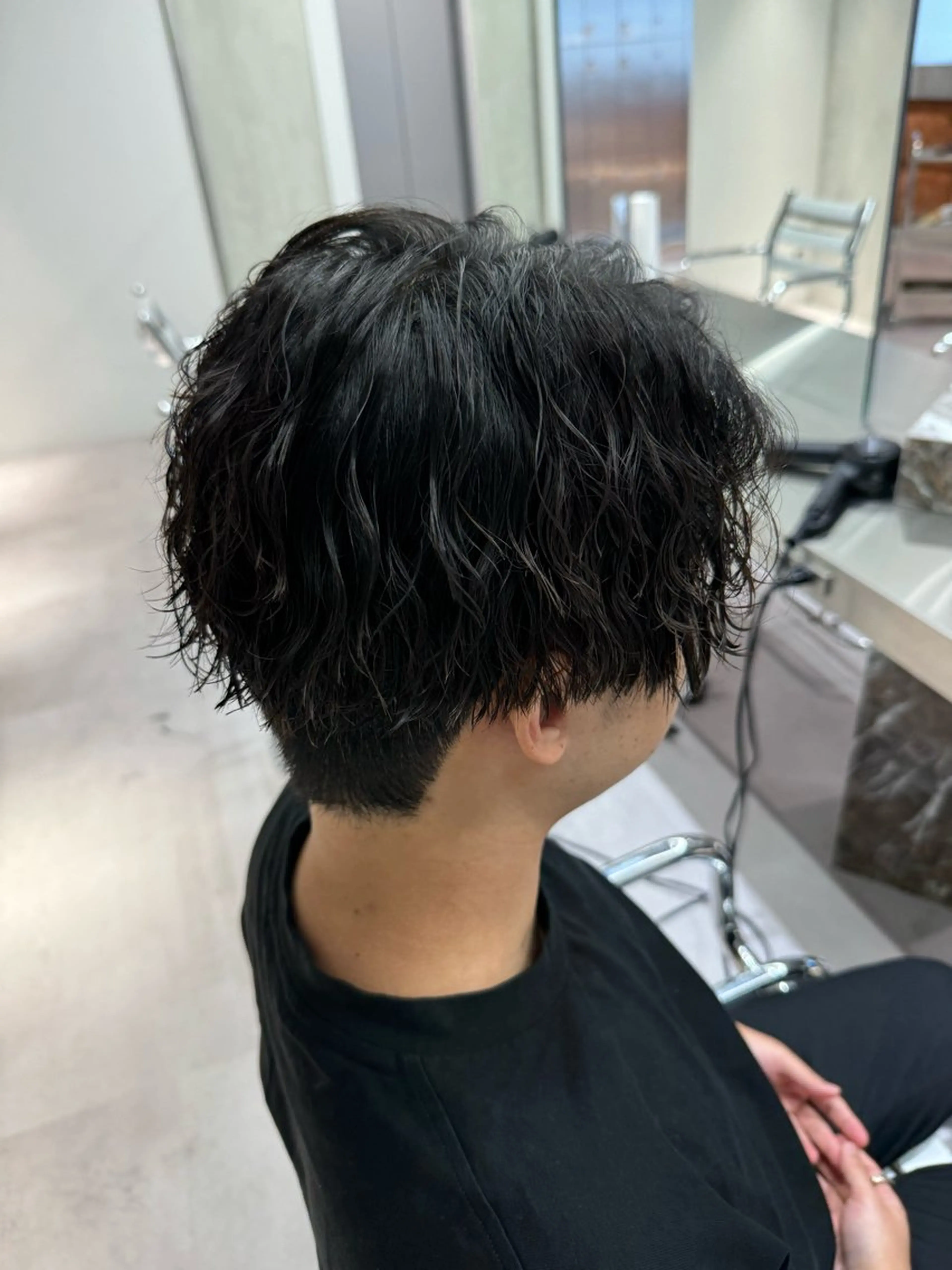 ショート パーマ メンズ 波巻きスパイラルパー マ/シャドウパーマ駿のヘアスタイル