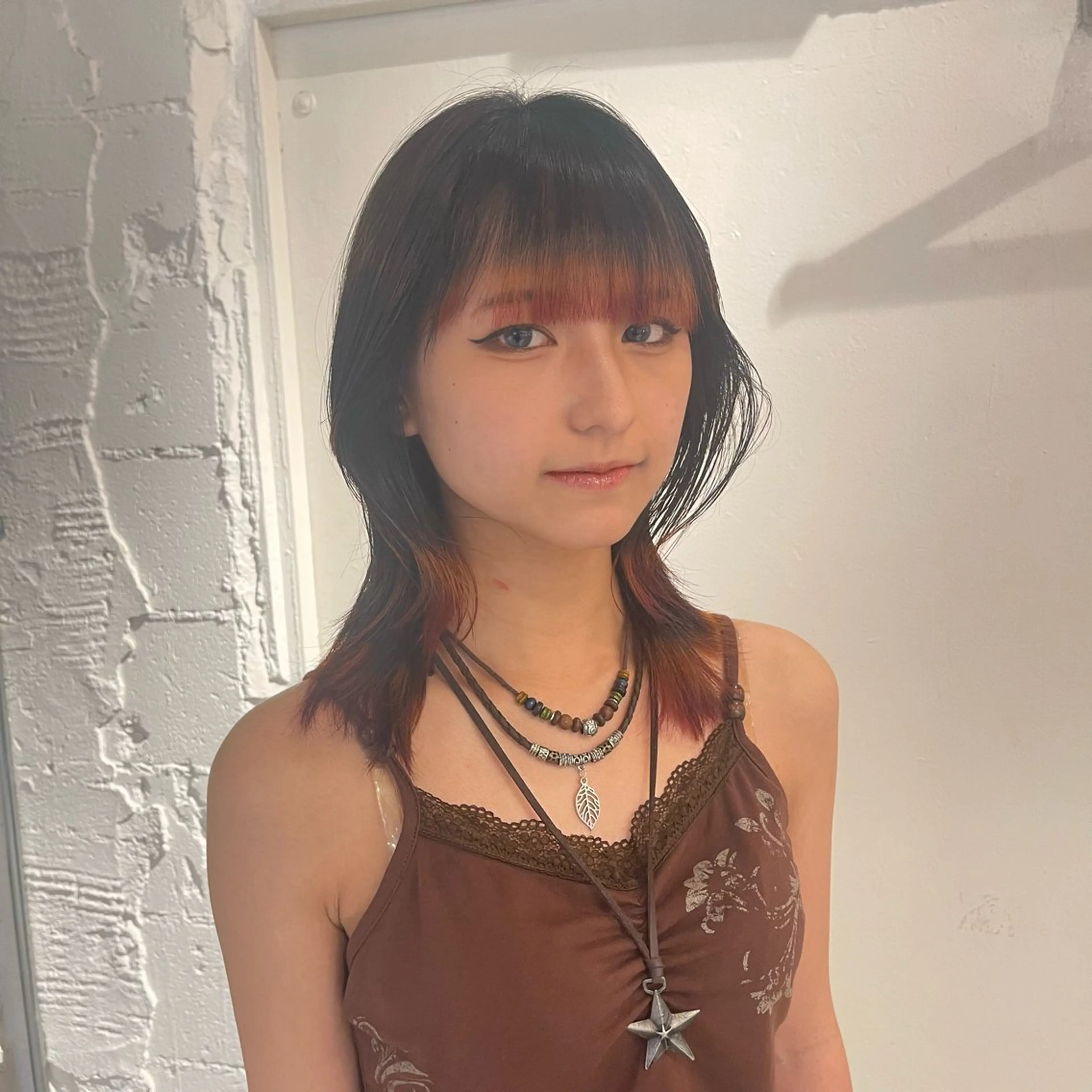 セミロング カラー ヘアカラー トリートメント nameless miichiのヘアスタイル