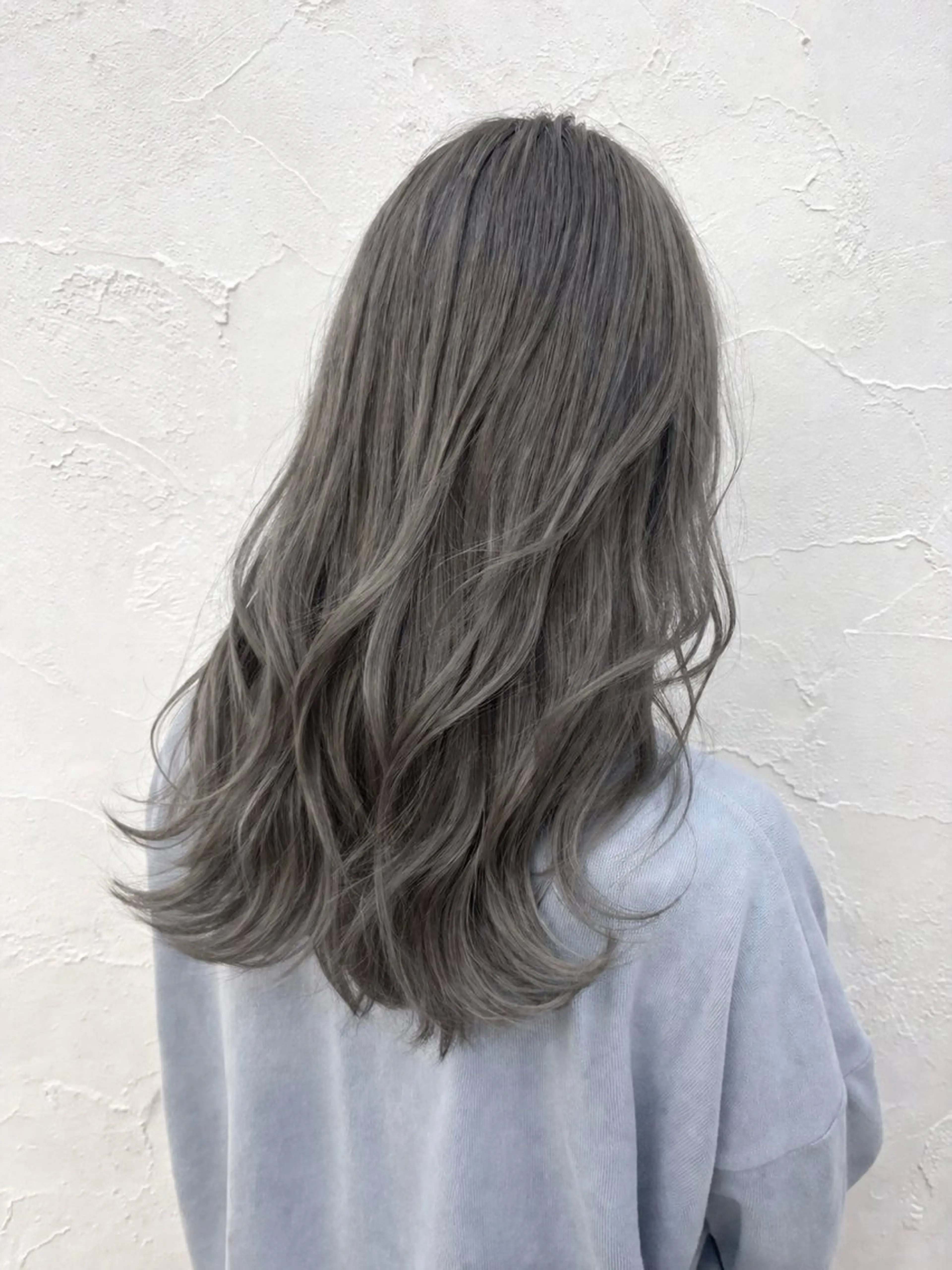 ロング カラー カット ヘアカラー トリートメント YUZUKI/艶カラ ー/丸みショートのヘアスタイル