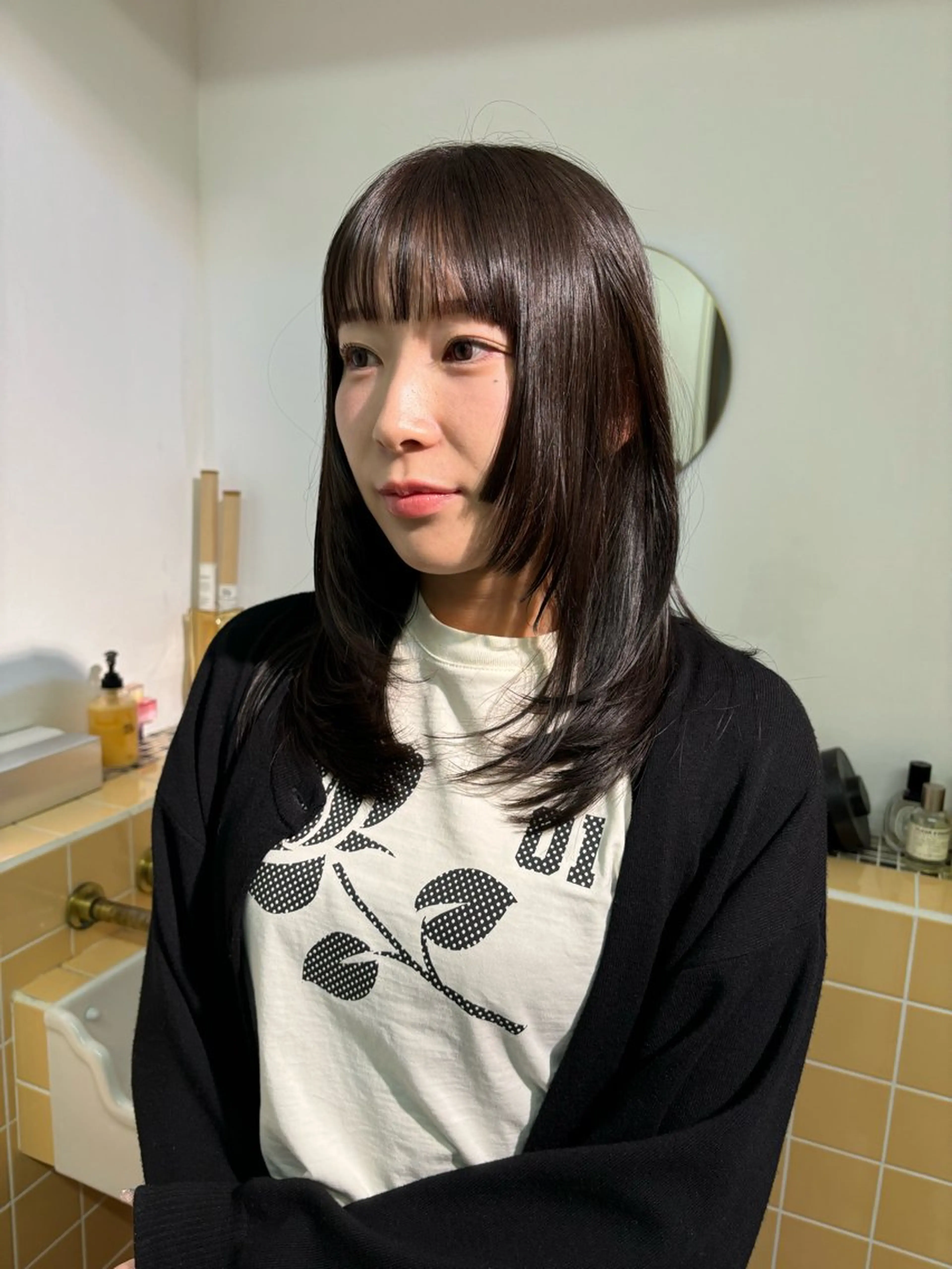 セミロング カラー カット ヘアカラー トリートメント sakura🌸 レイヤー/韓国ヘアのヘアスタイル