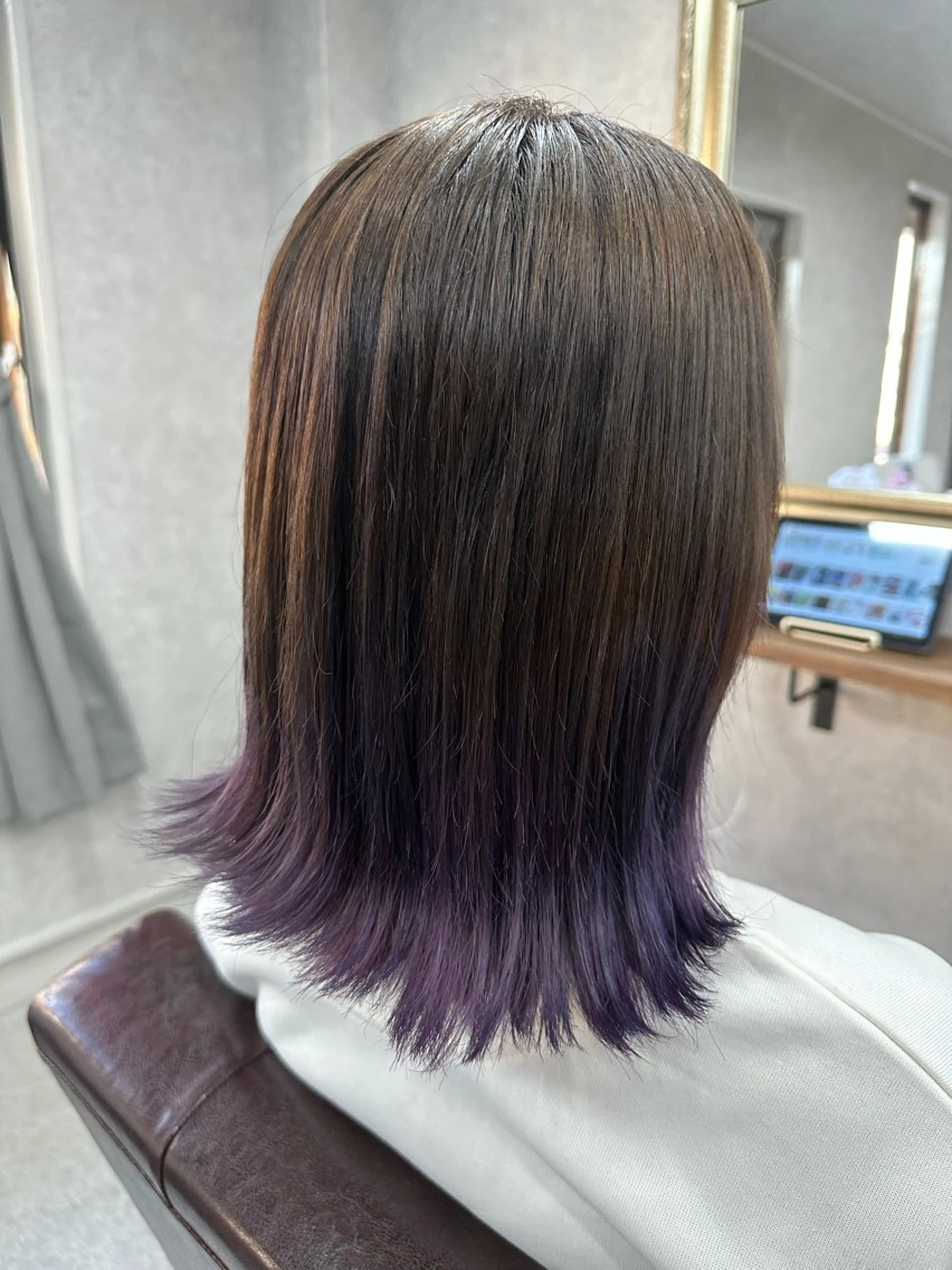 ミディアム カラー カット ヘアカラー トリートメント Lien 深井店のヘアスタイル
