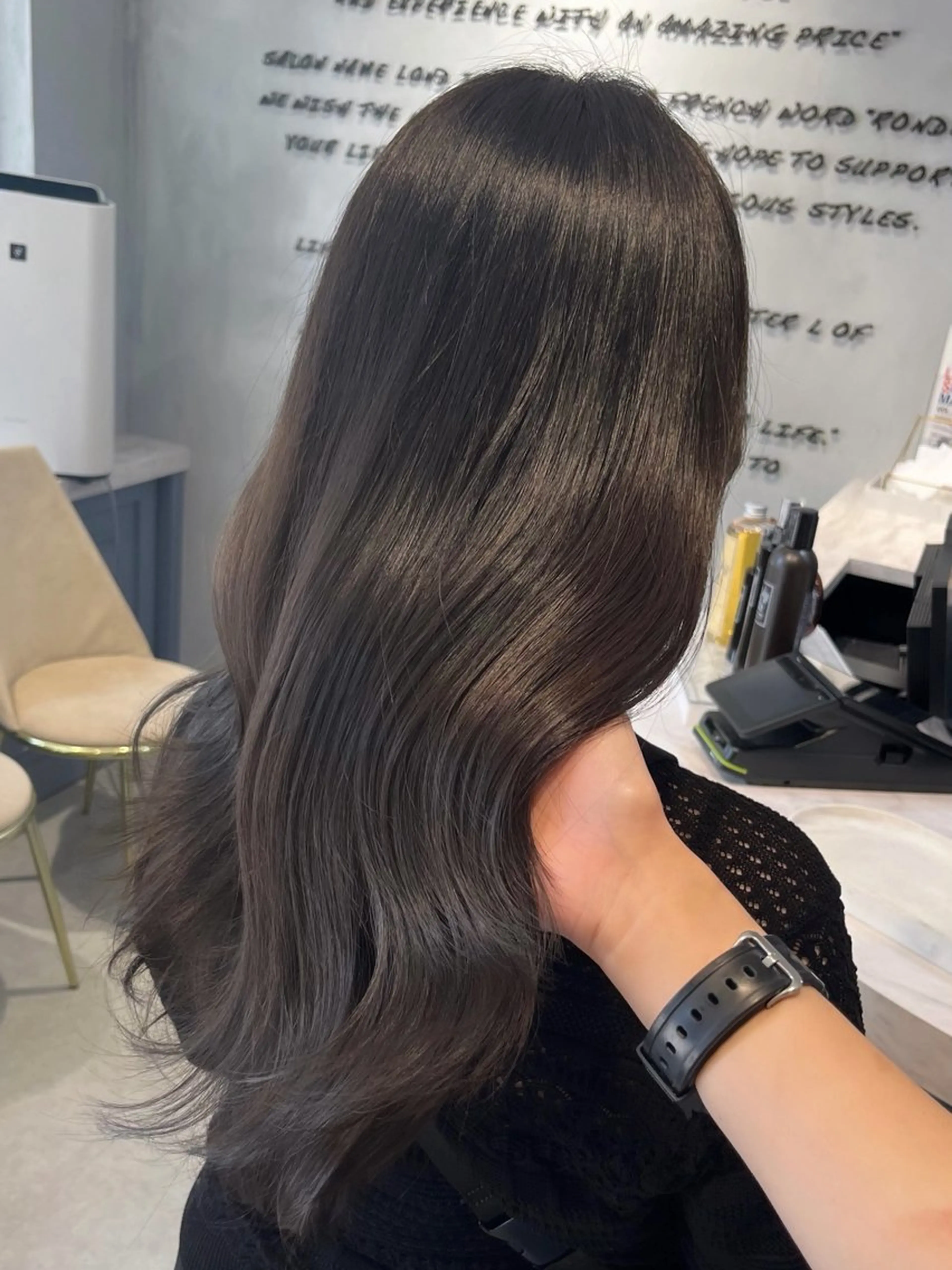 ロング ヘアカラー トリートメント 𝙆𝙖𝙞🎀🩶 レイヤー/縮毛矯正のヘアスタイル