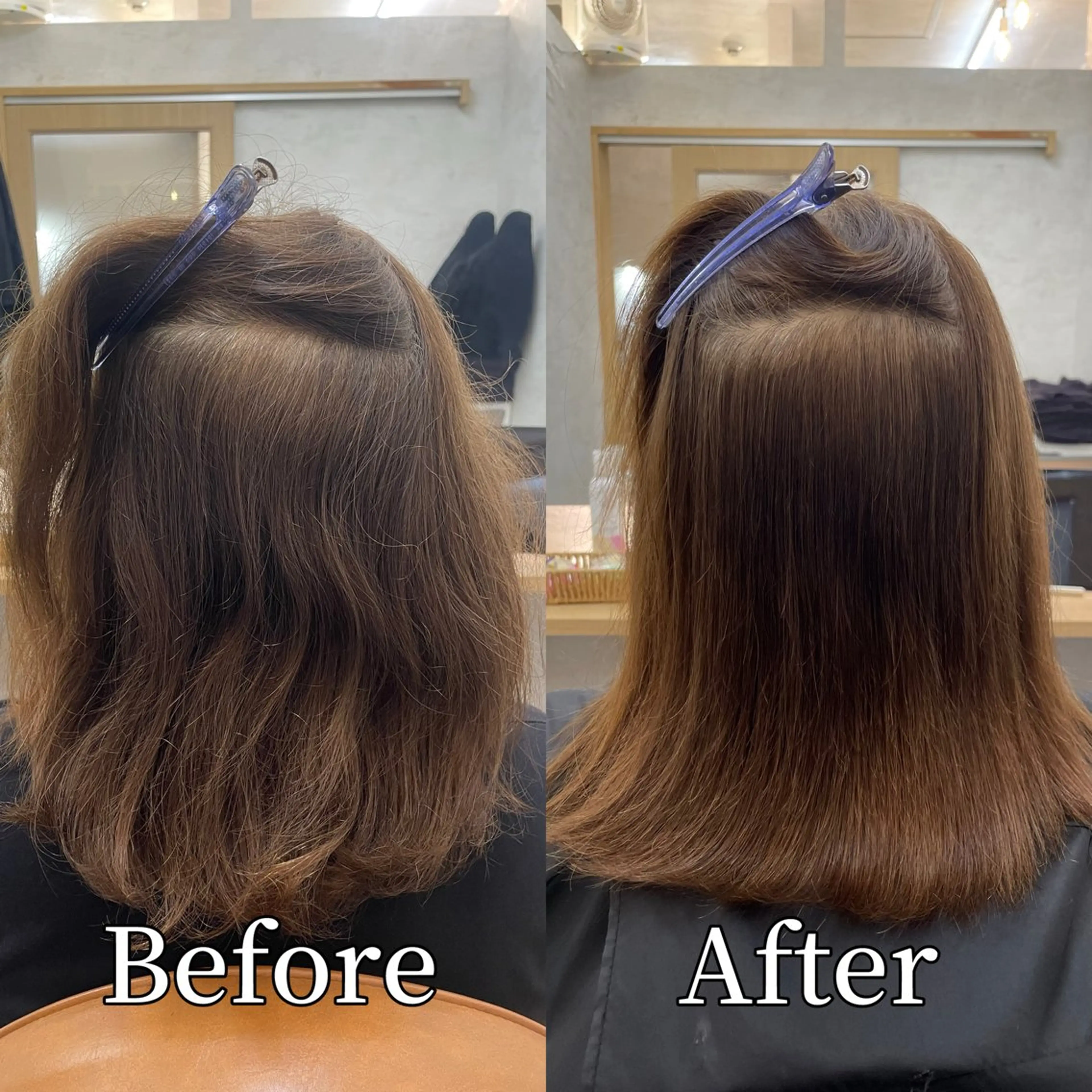 ミディアム パーマ 縮毛矯正 トリートメント 高橋 芽衣のヘアスタイル