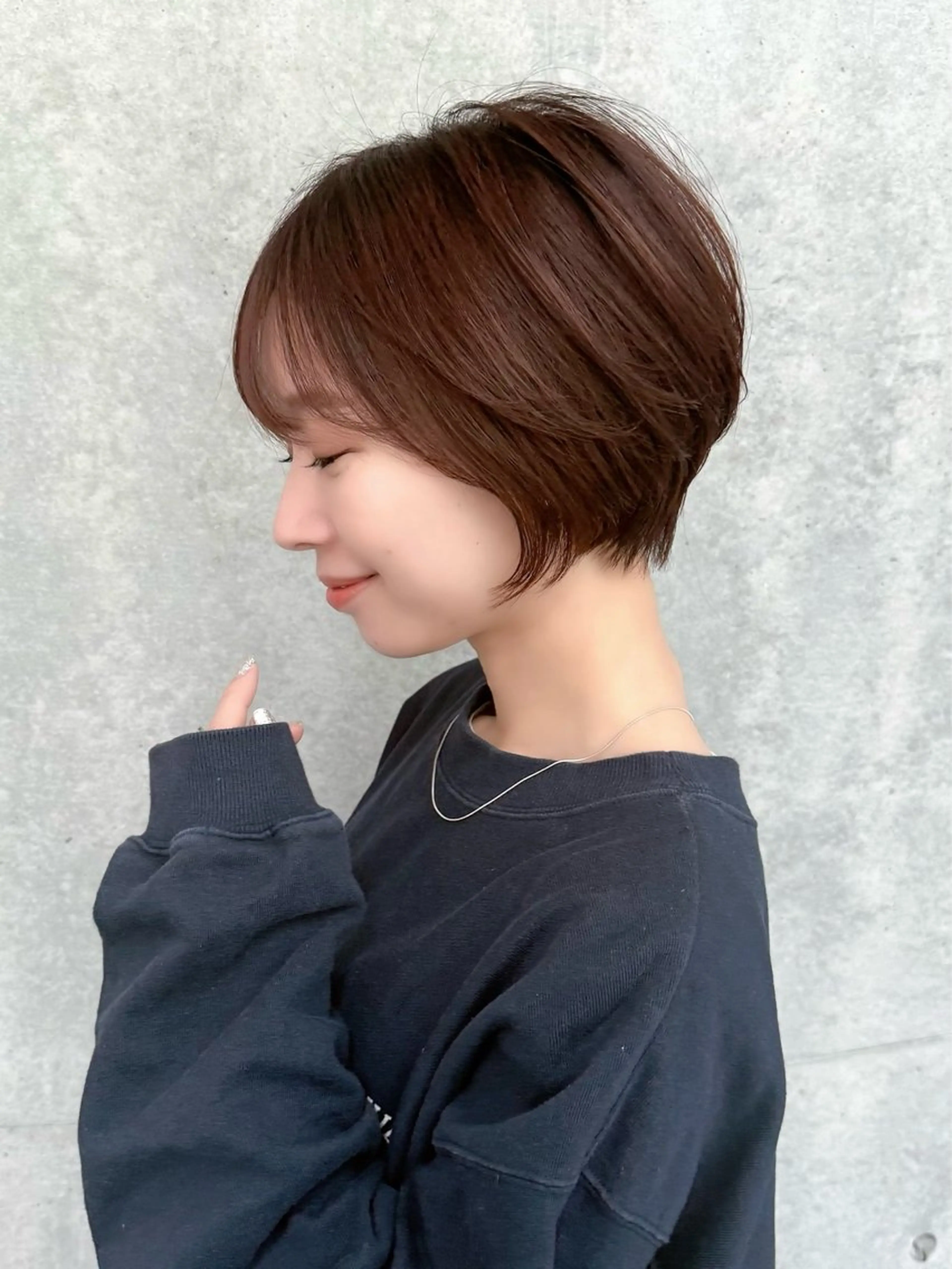 ショート ボブ 顔周りカット 髪質改善 韓国風ヘア レイヤーカット 大人美人ショート 杉浦主馬のヘアスタイル