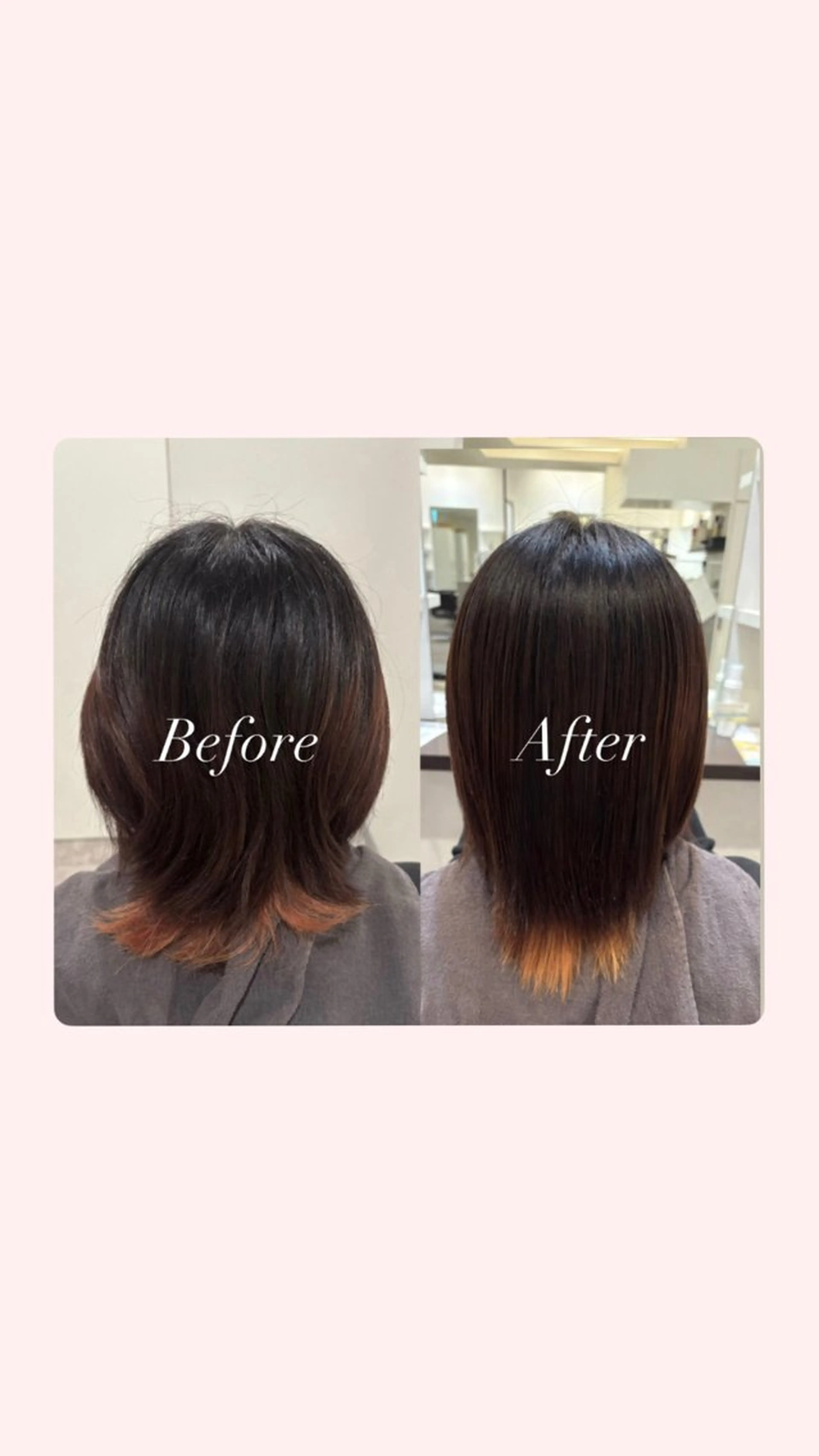 ミディアム 縮毛矯正 はしもとひより/艶 カラー/ブリーチ矯正のヘアスタイル