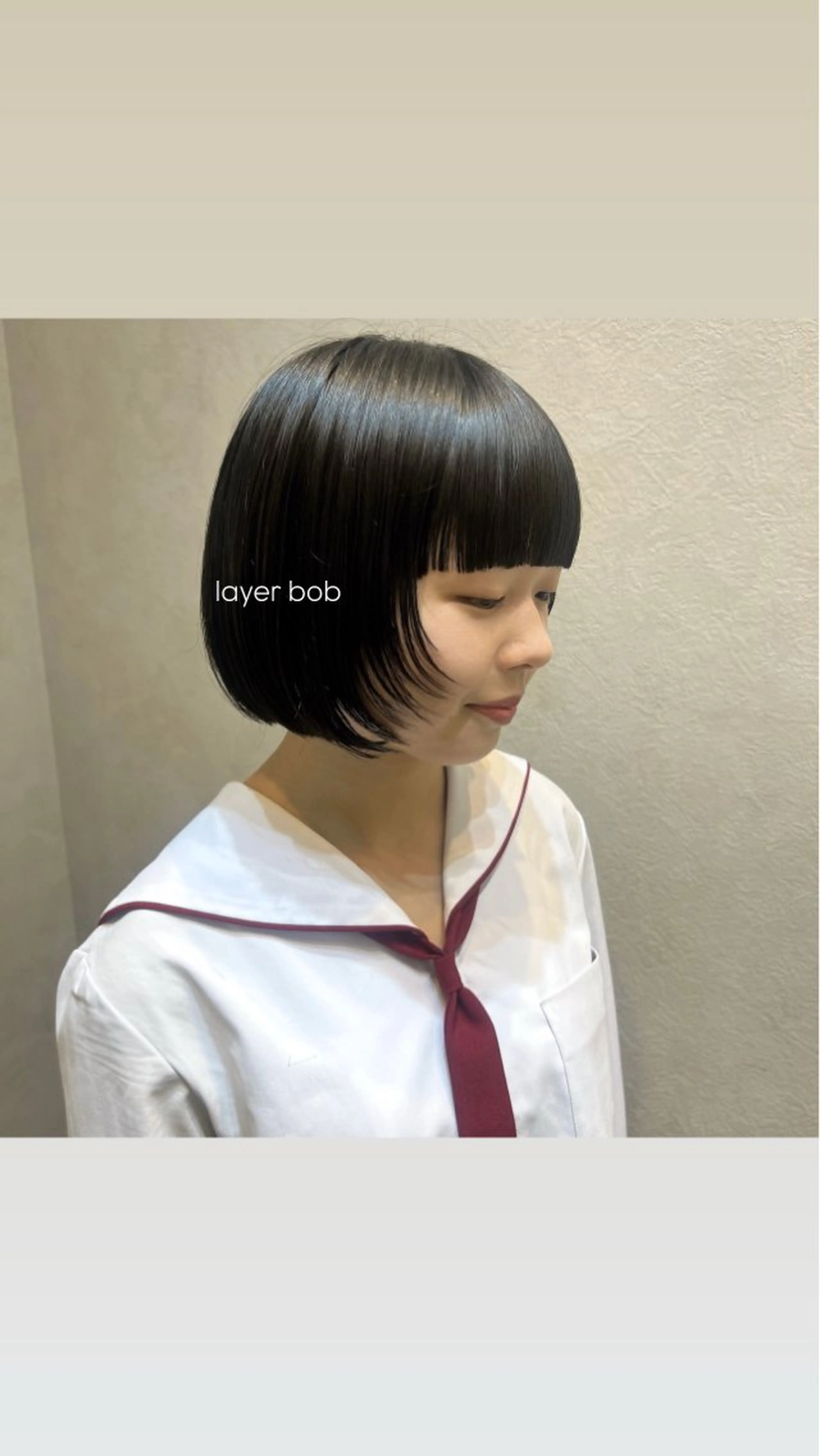 ミディアム カット 濱野 梨奈のヘアスタイル