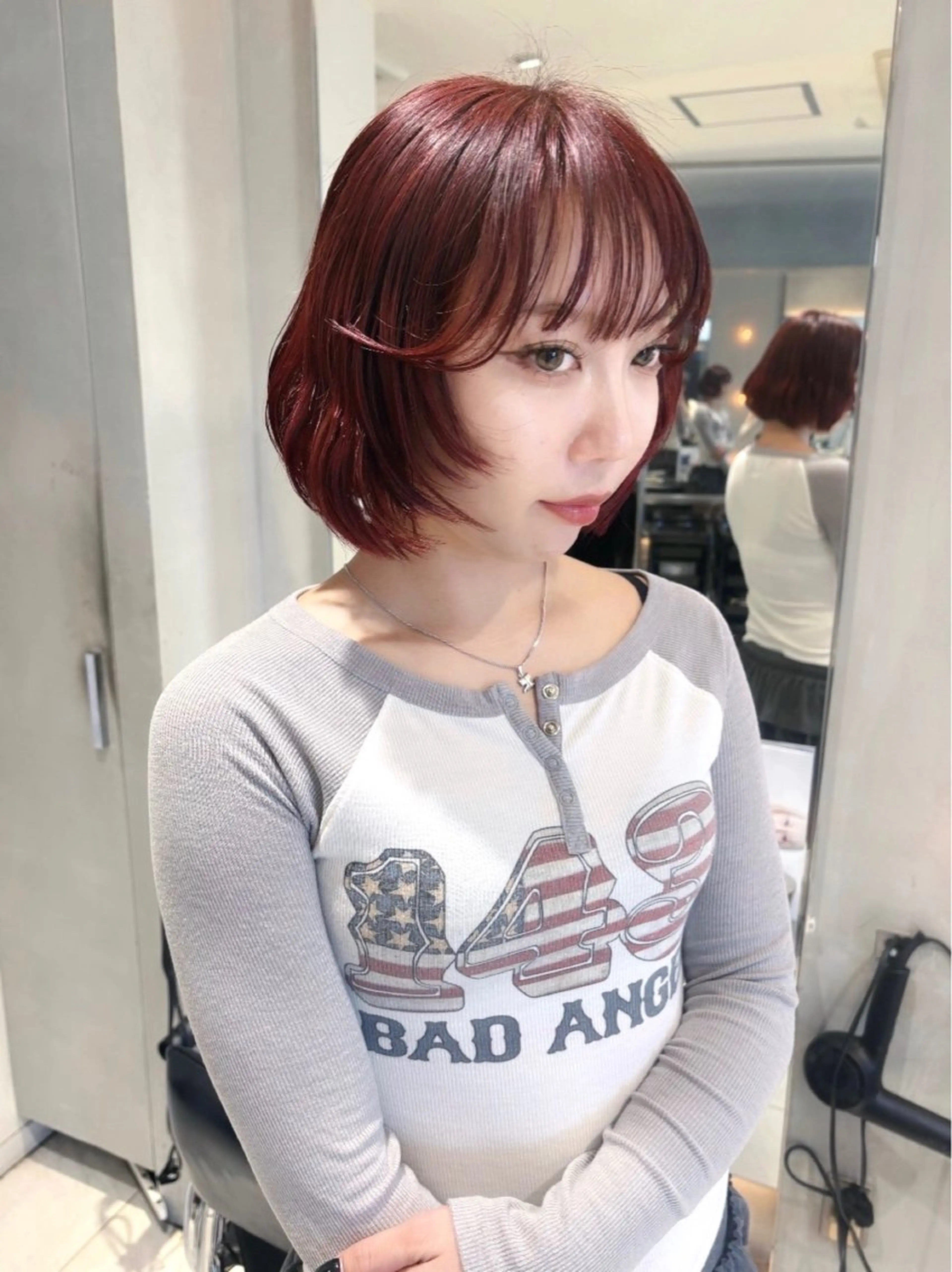 ショート カラー ヘアカラー ワンホン/韓国ヘア 🤍amiのヘアスタイル