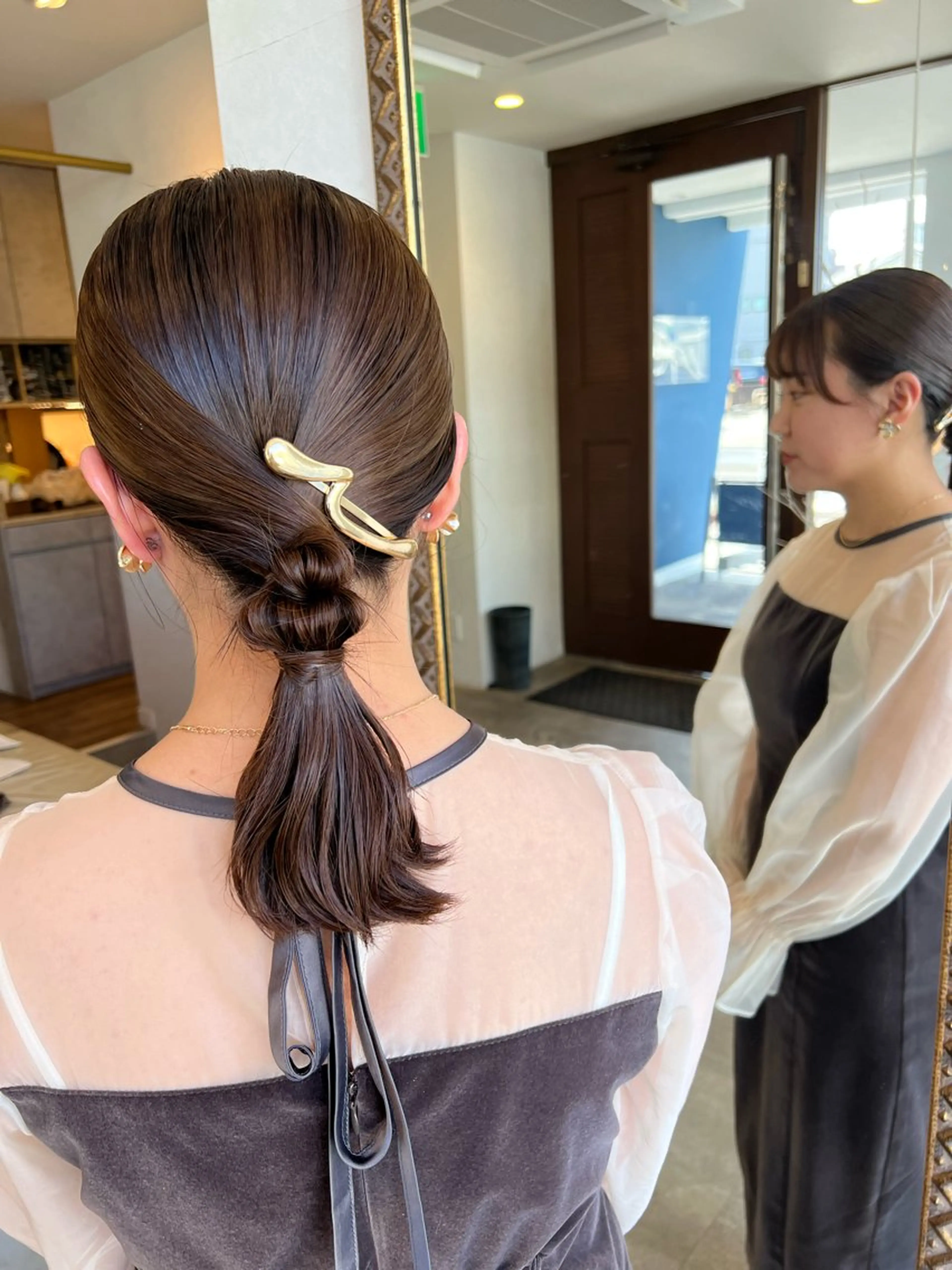 ロング カラー ヘアアレンジ ブラウンカラー letterby novel  はるみのヘアスタイル