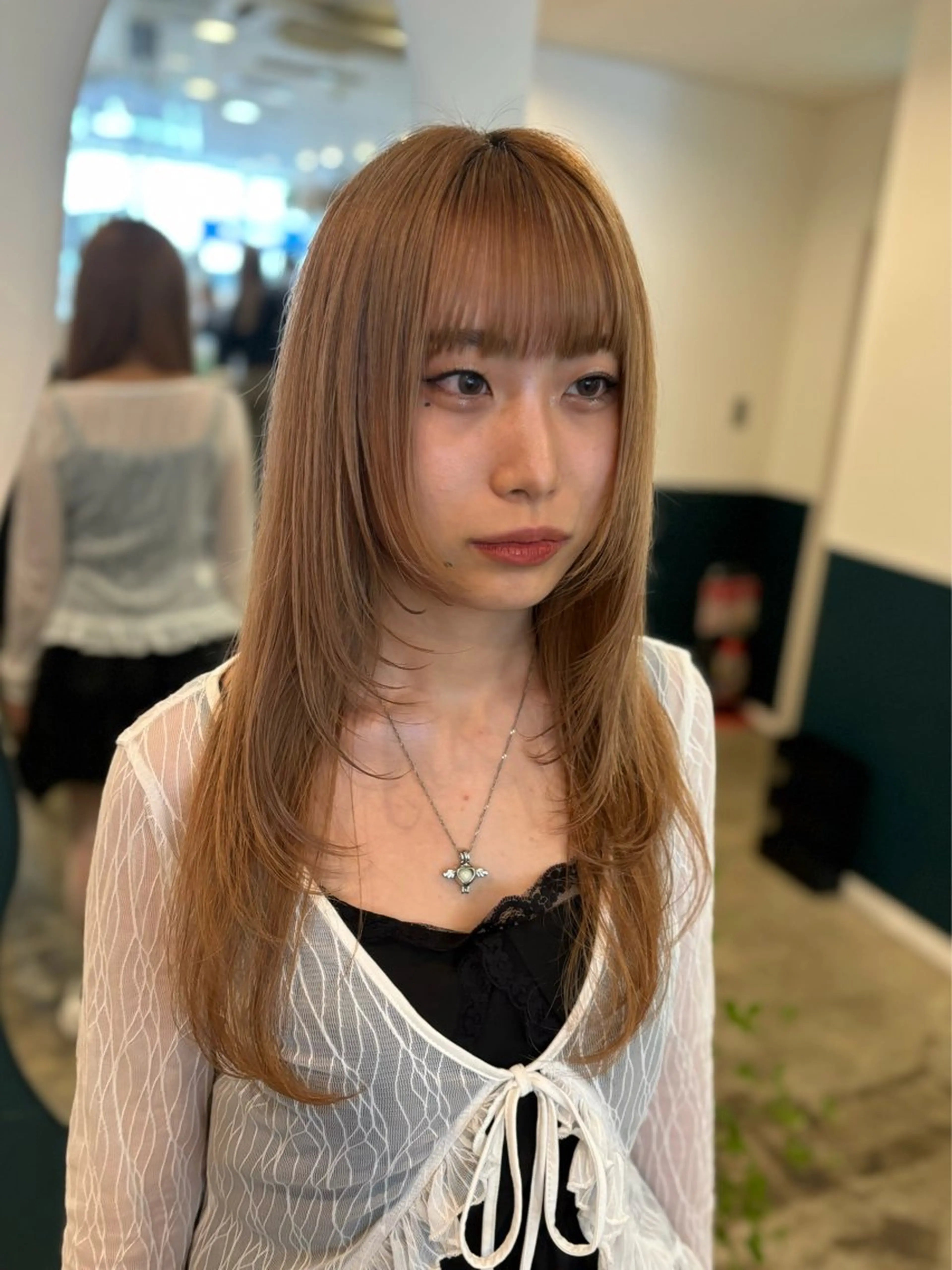 ロング レイヤーカット カット ☁️RIKA☁️ @ri2_____bのヘアスタイル