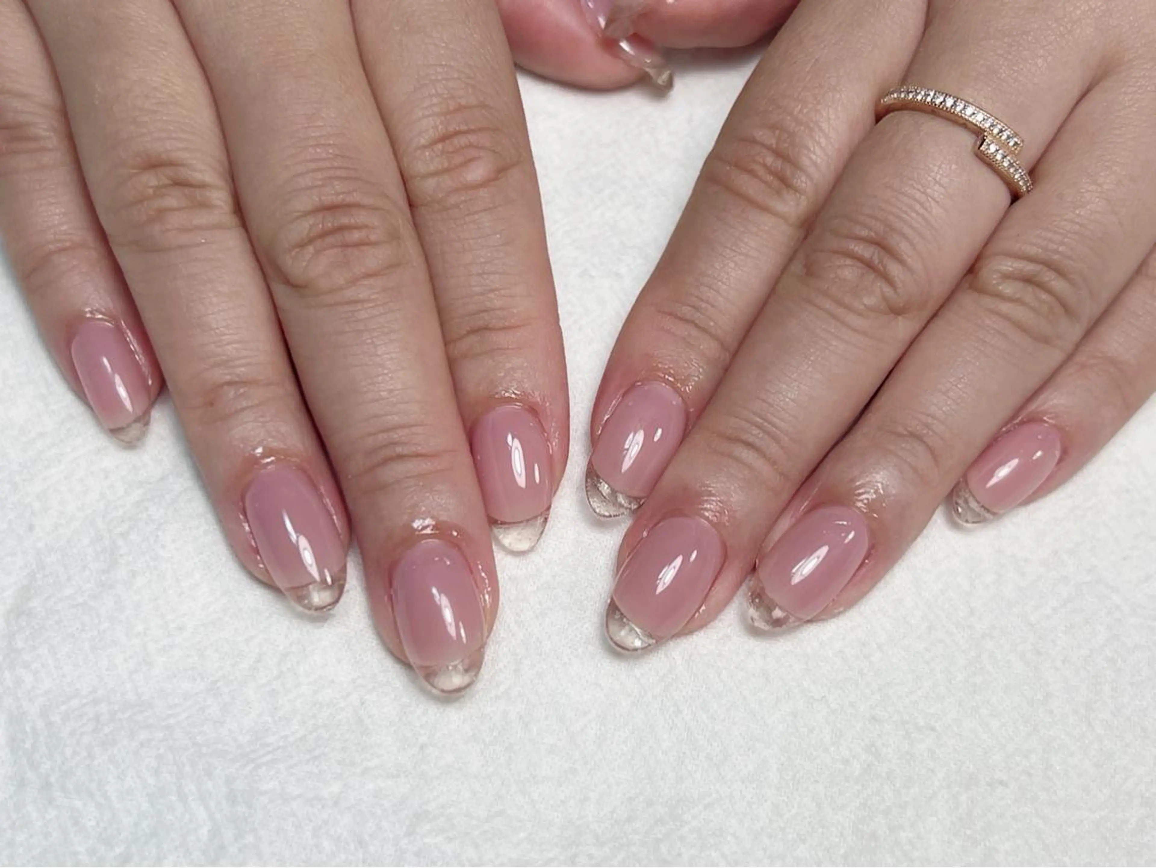 ネイル クリアネイル フレンチネイル lucky nail 歌舞伎町のネイルデザイン