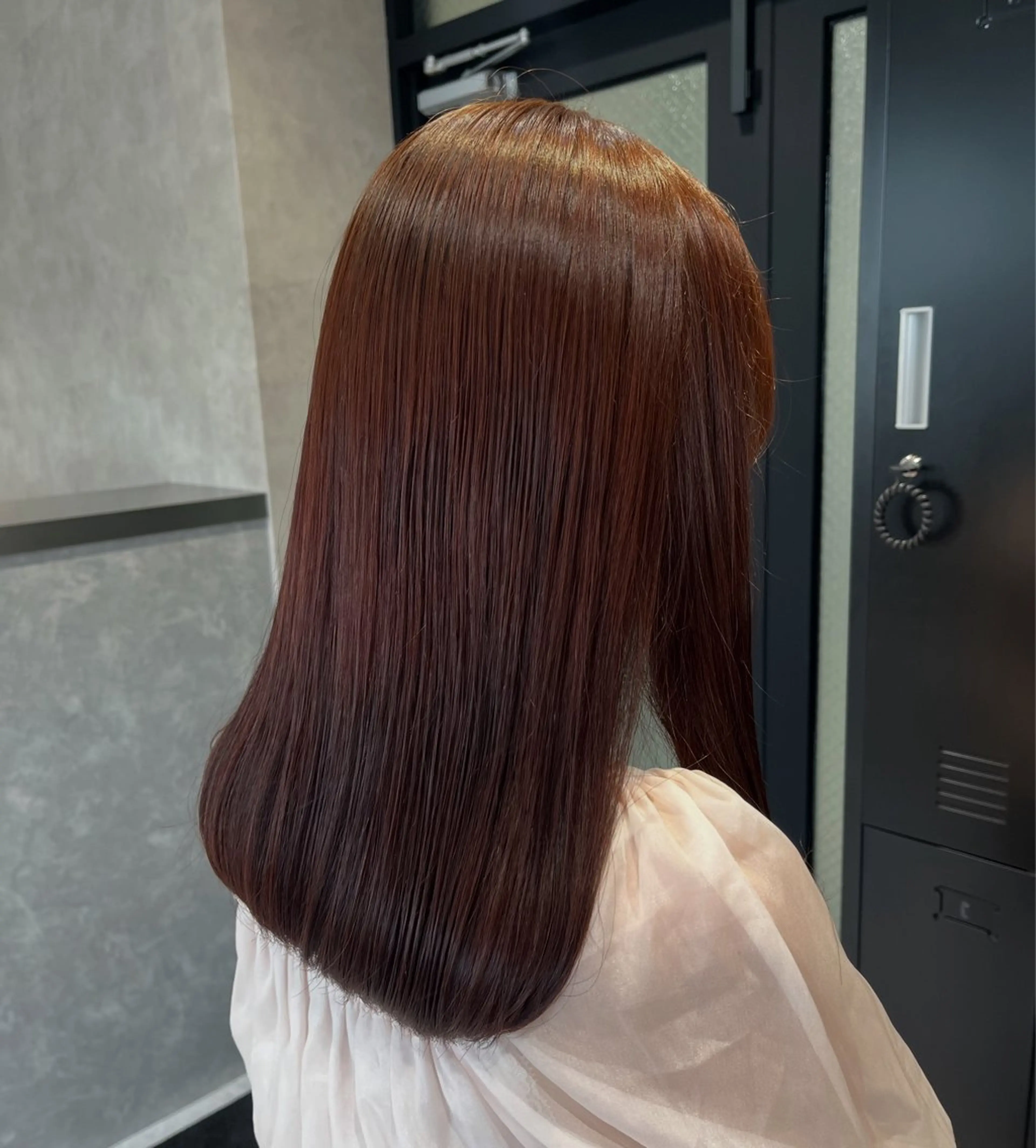 セミロング カラー 透明感カラー 髪質改善 縮毛矯正 《.Xian》ナツミ /ボブ/顔周りカットのヘアスタイル
