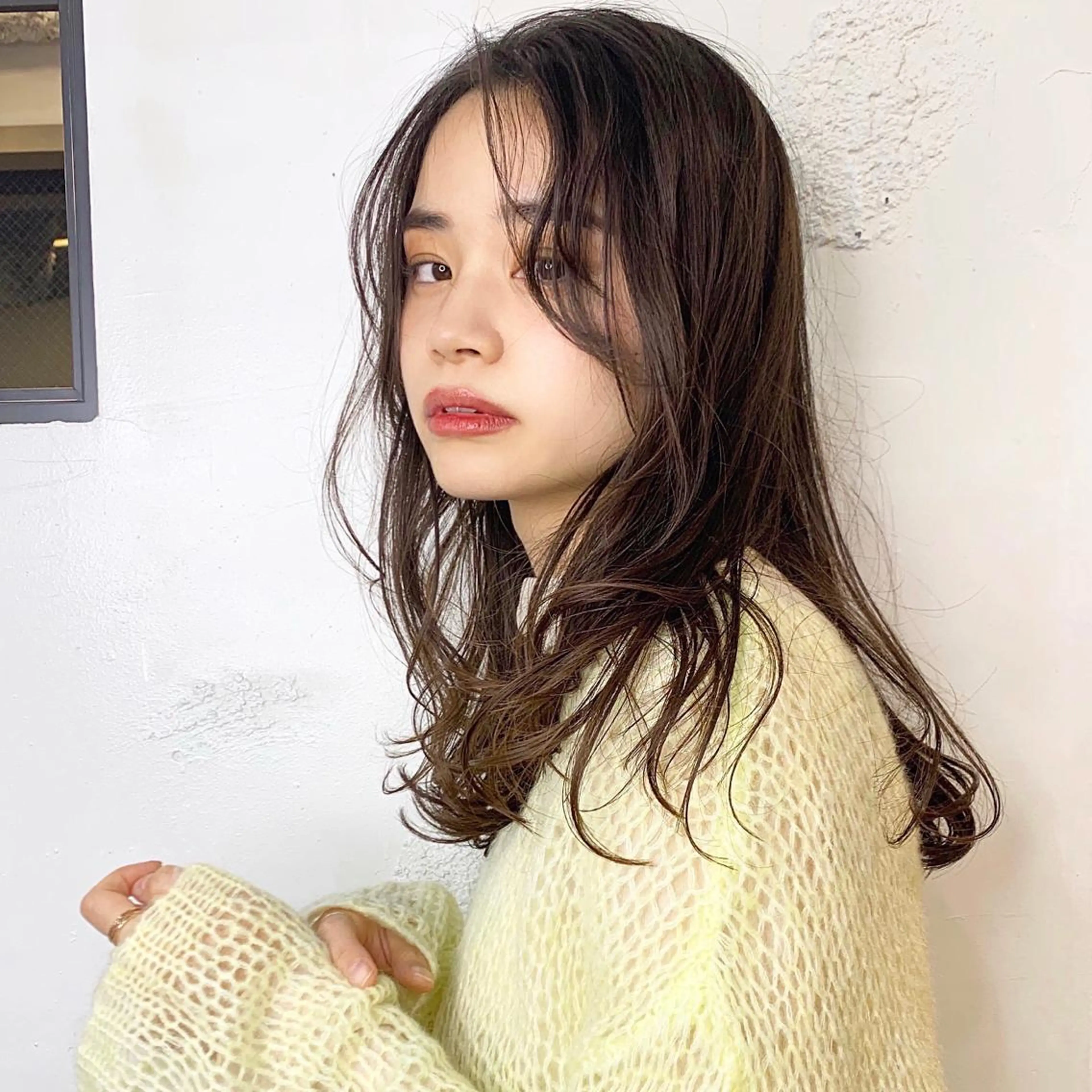 ロング カラー うざバング ヘアカラー トリートメント Sana / 韓国ヘア / カラーのヘアスタイル