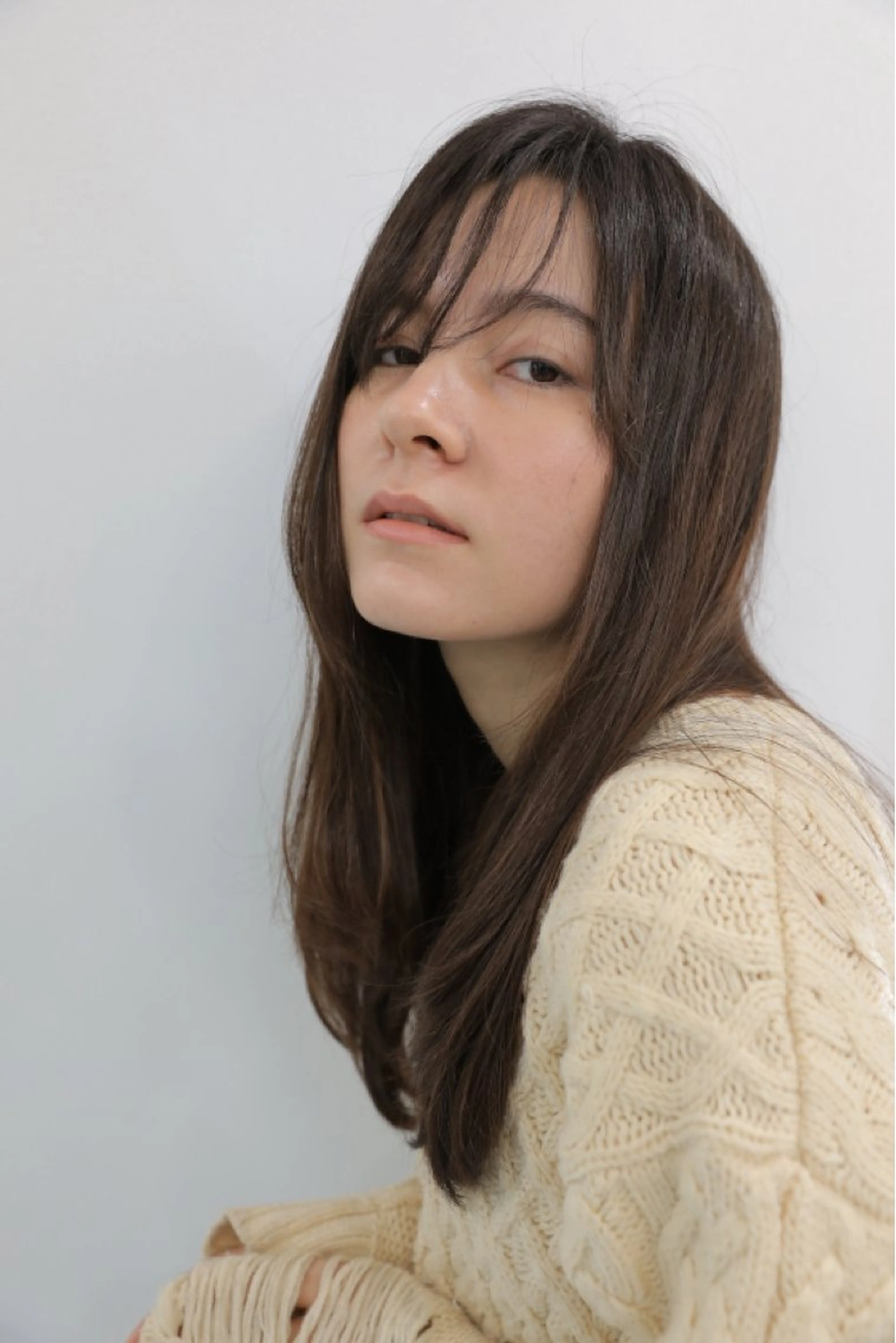 ミディアム ハイライト 髪質改善 小顔カット Endearing 銀座/レイヤーカットのヘアスタイル