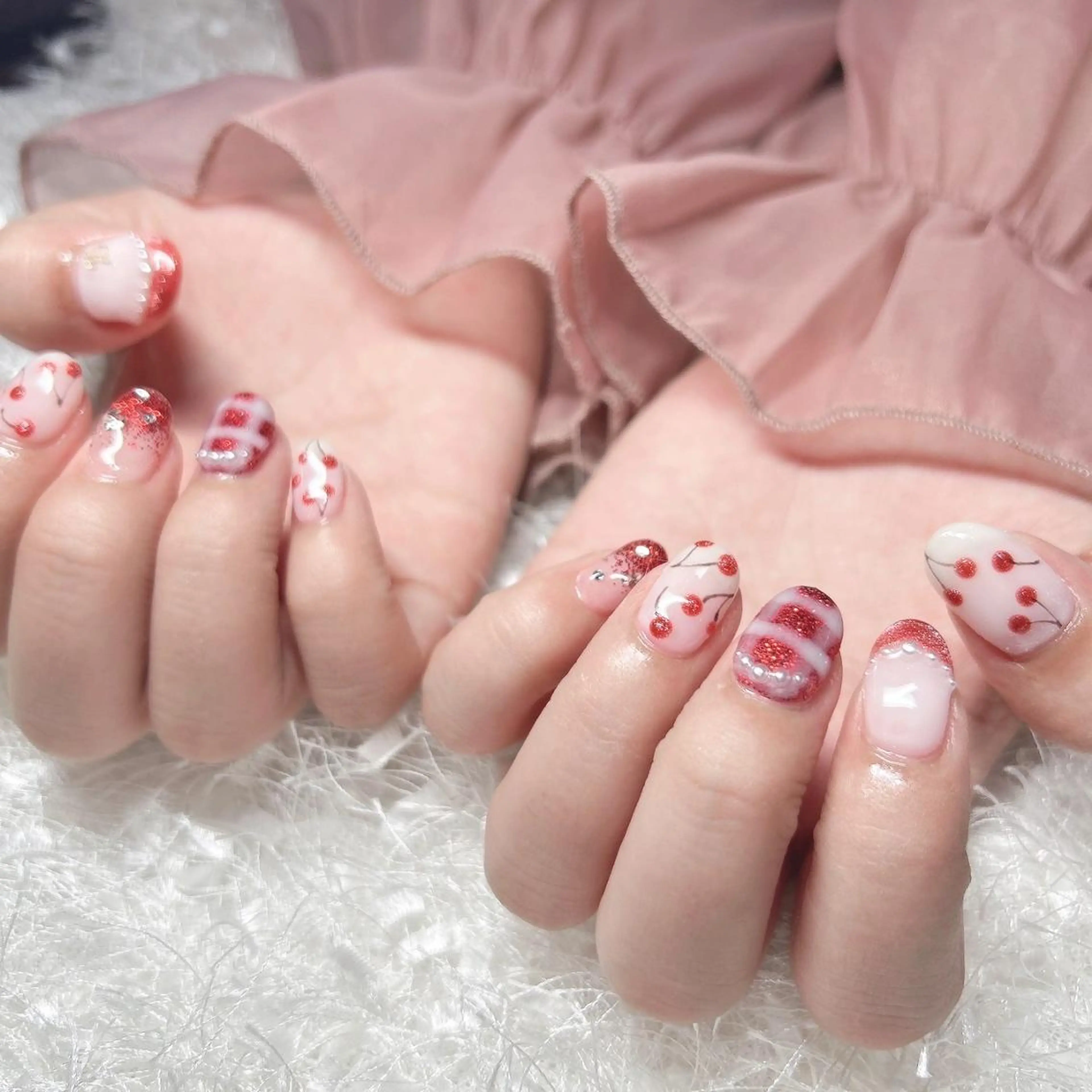 ネイル 長さ出し フレンチネイル ジェルネイル グラデーション 韓国ネイル ハンドネイル Nail&eye Belire 新宿のネイルデザイン