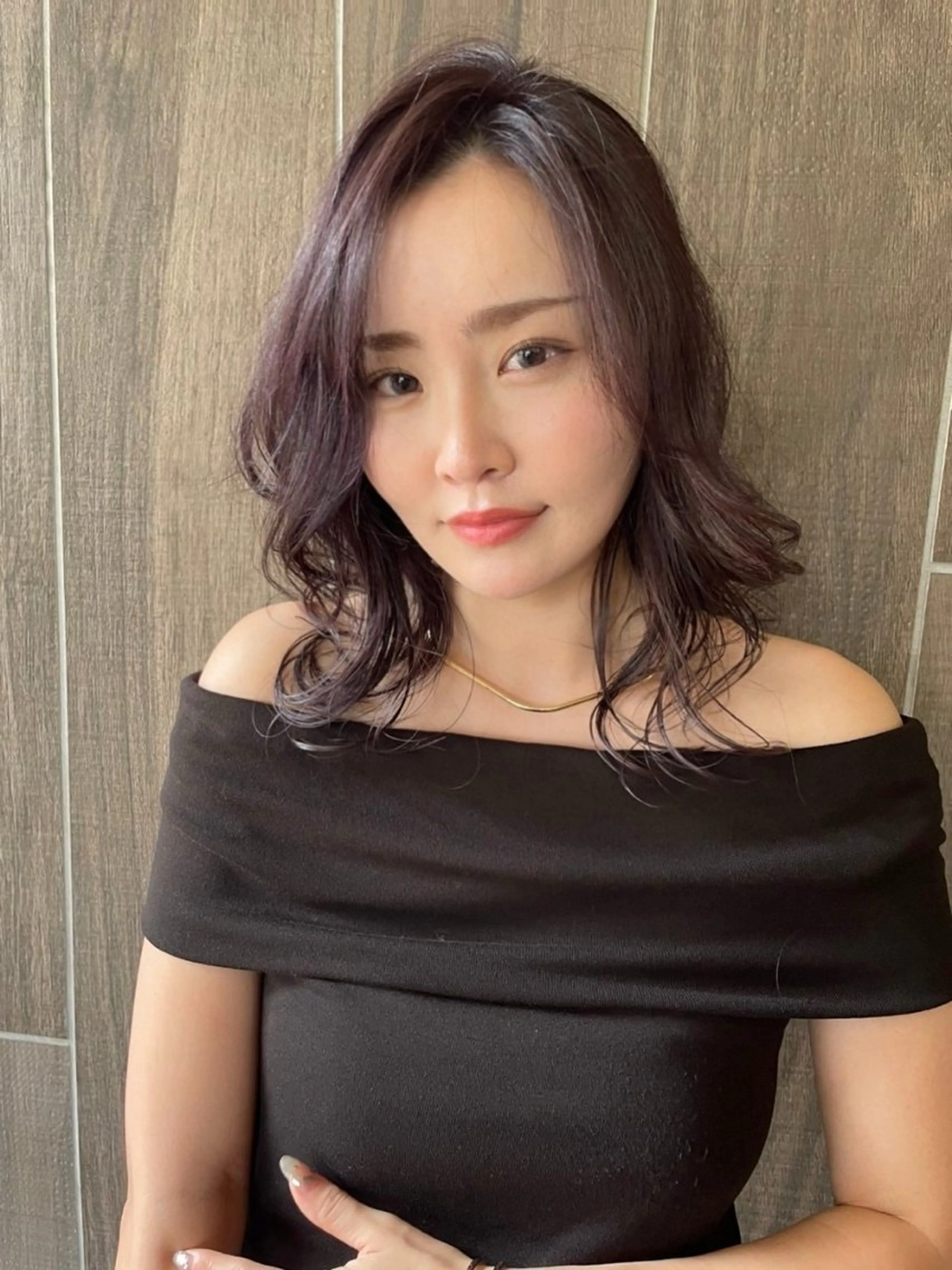 セミロング カラー ラベンダーカラー 髪質改善 ショート/脱白髪染め ☆宇﨑悠実のヘアスタイル