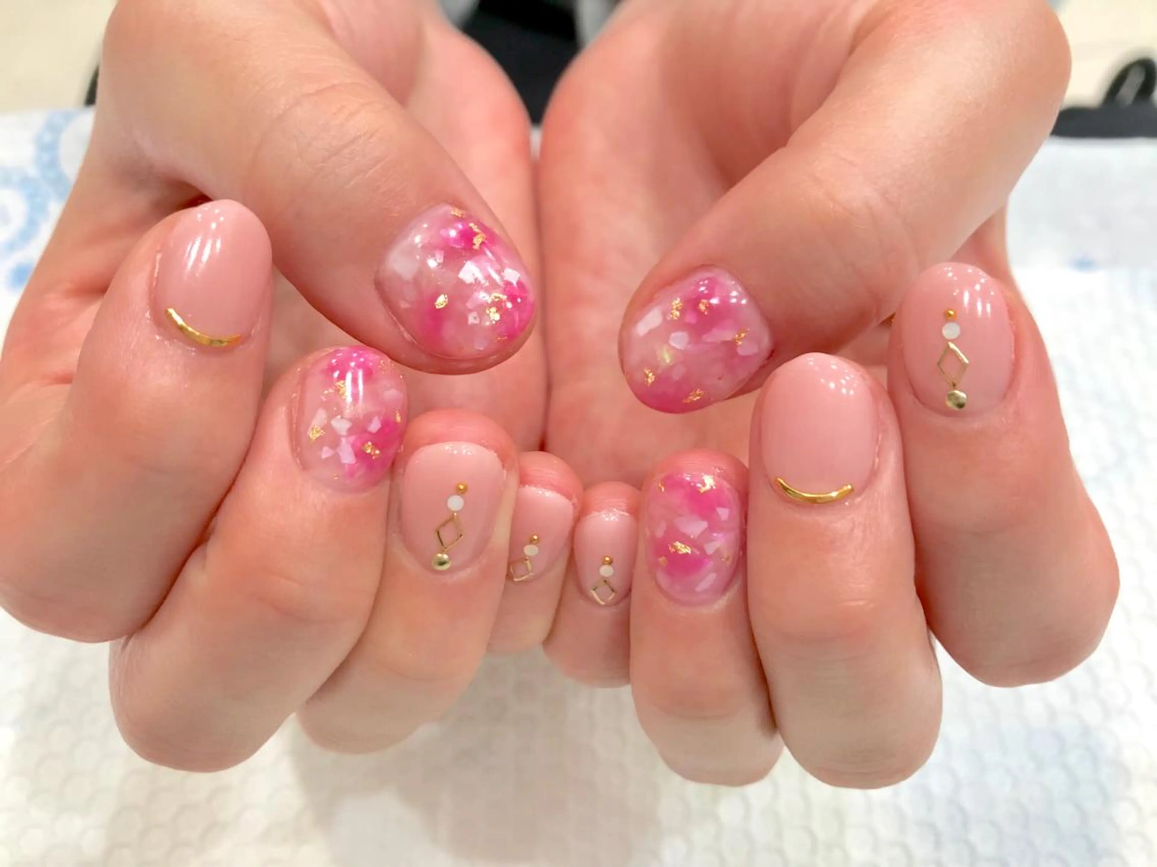 ネイル 大理石ネイル(マーブル) 春ネイル Ash関内ネイリスト 荒木のネイルデザイン