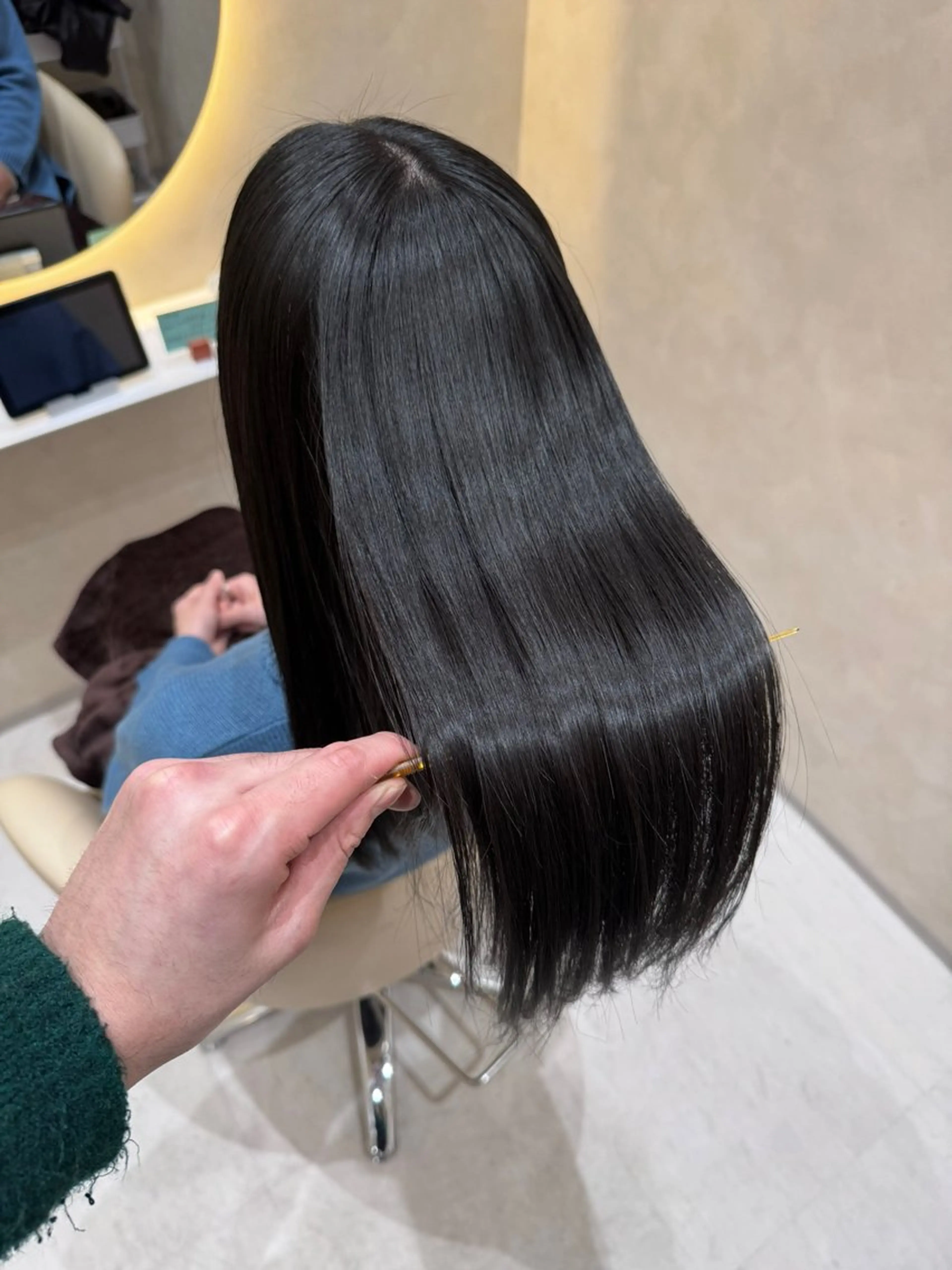 セミロング 髪質改善 トリートメント 酸性ストレート 青木優磨のヘアスタイル