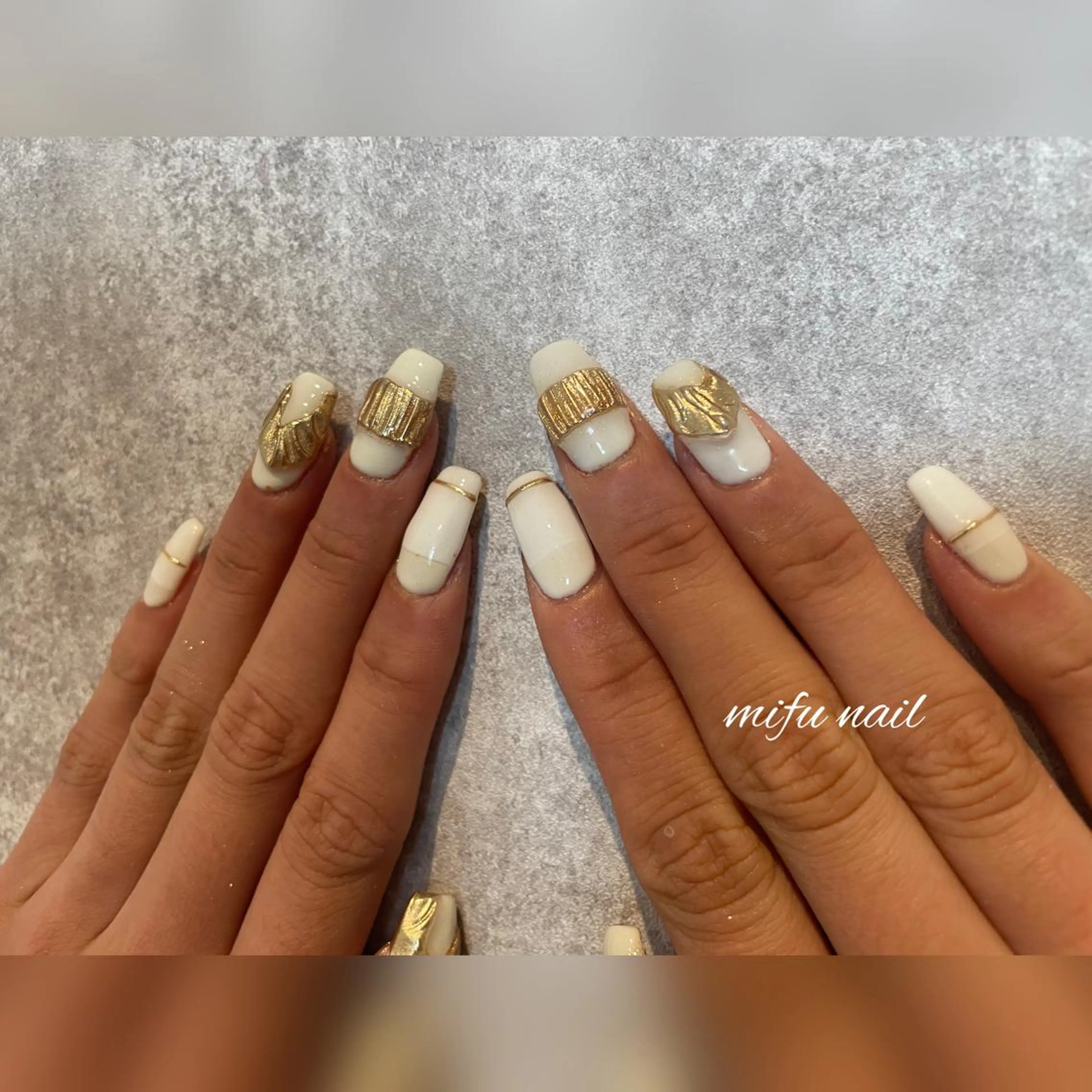 セミロング ネイル フレンチネイル マグネットネイル マットネイル オフィスネイル シンプルネイル ハンドネイル ハンドケア 大田 美笛香のネイルデザイン