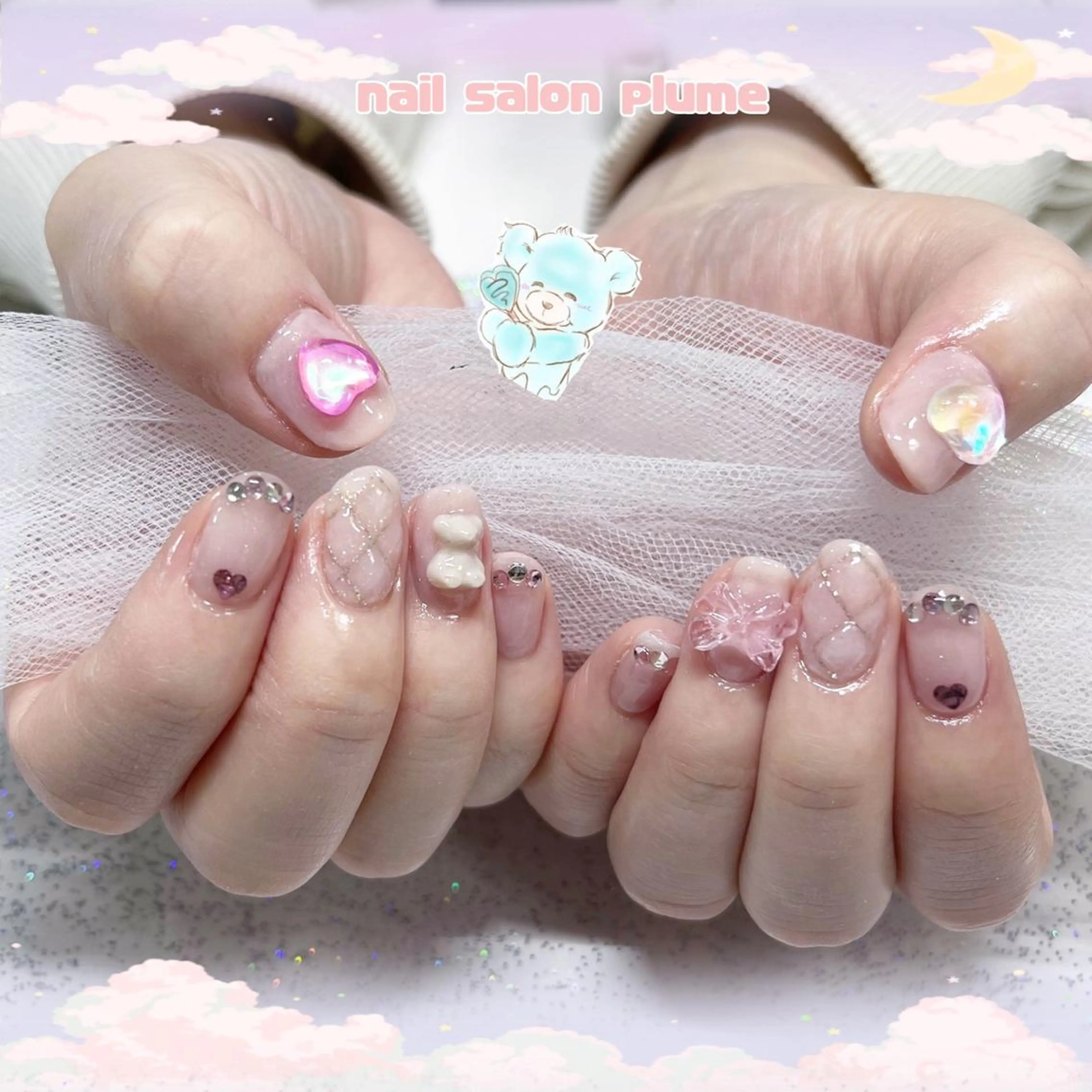 ネイル ハンドネイル plume nail ☆韓国ネイルのネイルデザイン