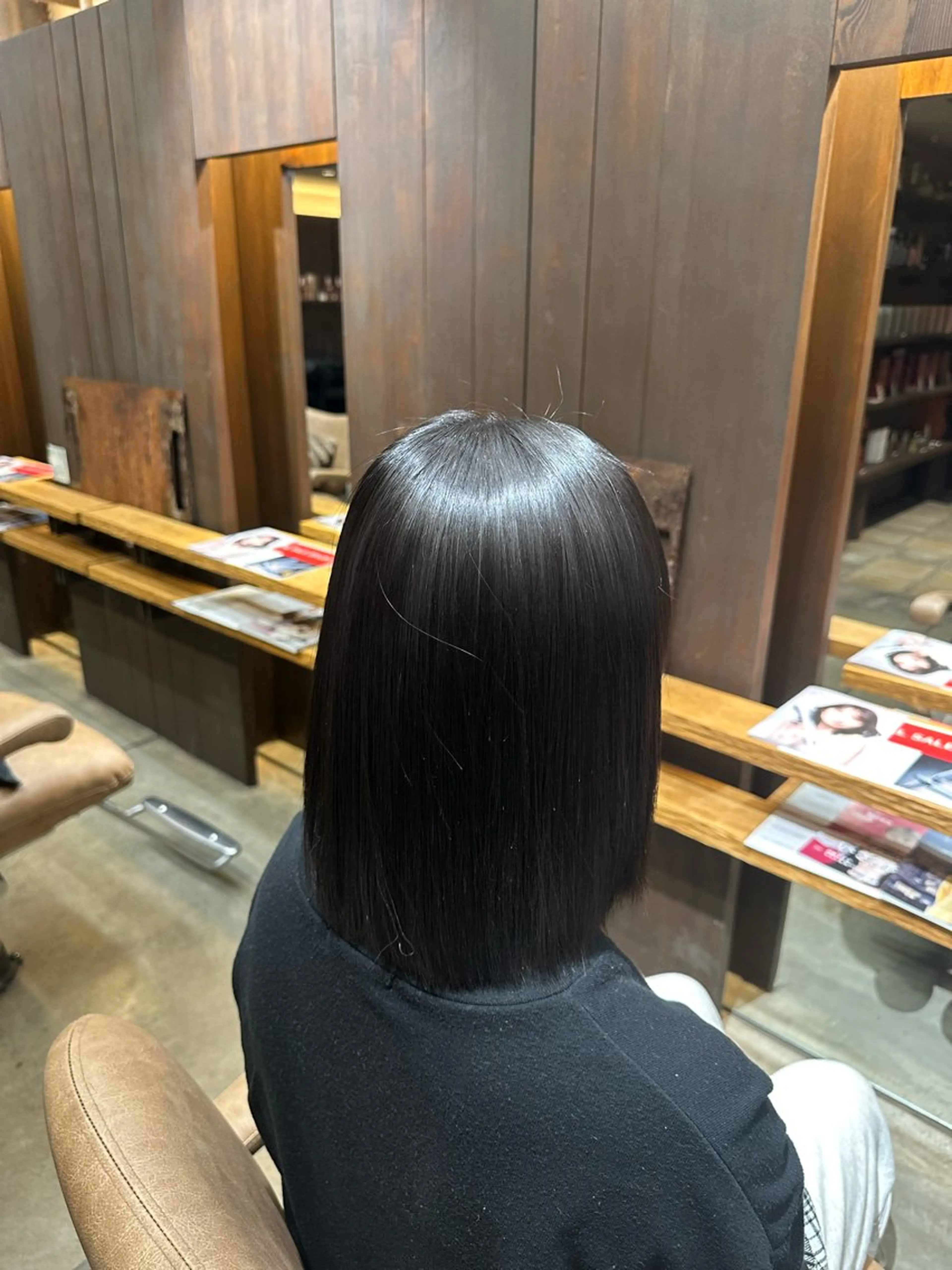 ミディアム 縮毛矯正 水光艶カラー/ 艶ブリーチ/颯のヘアスタイル